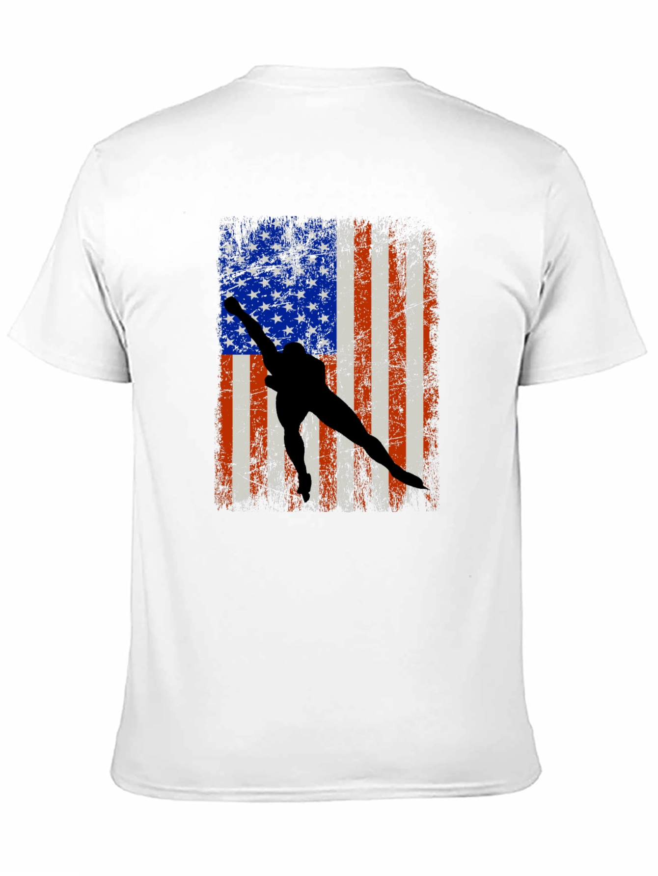 American Flag Wrestler Graphic Tee