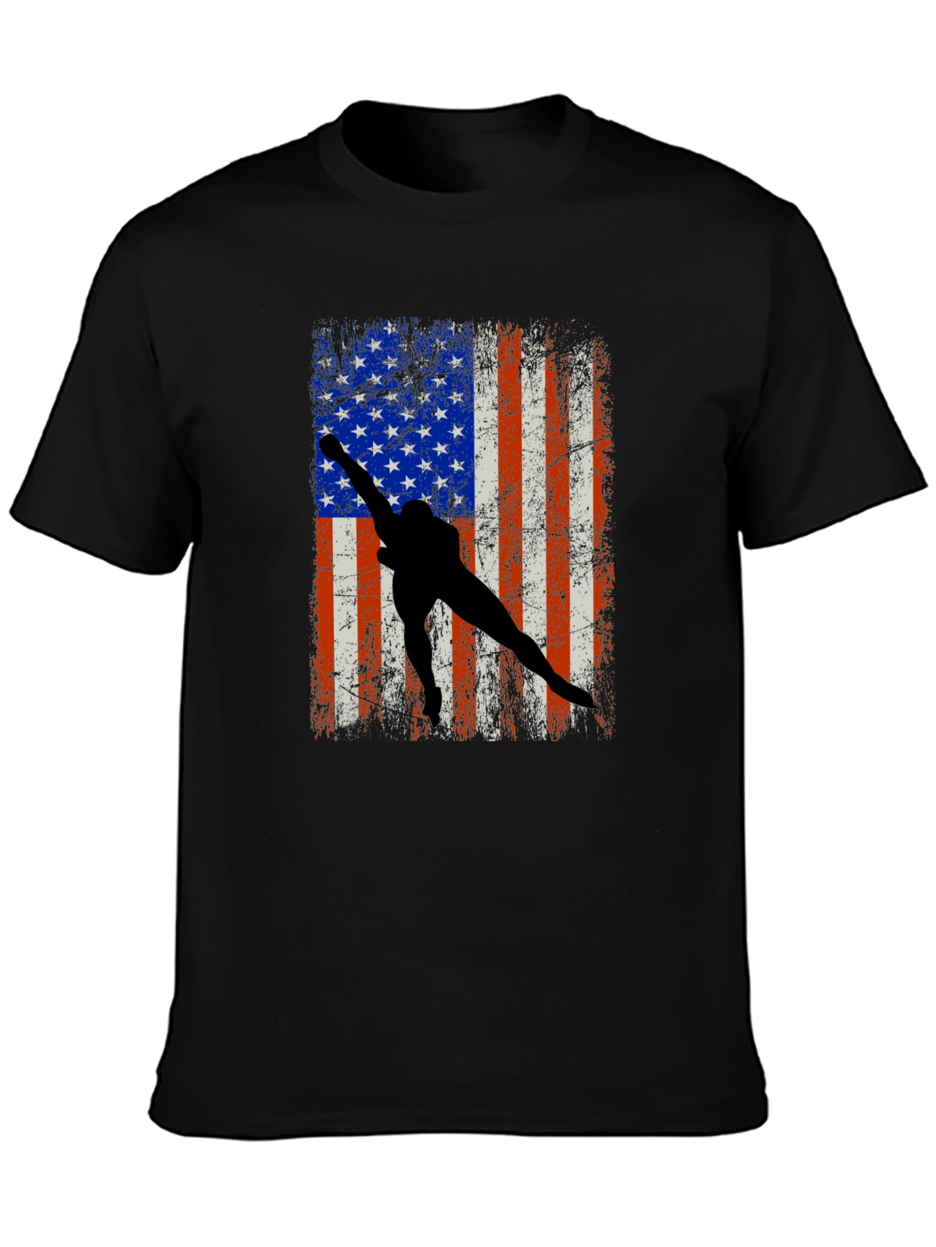 American Flag Wrestler Graphic Tee