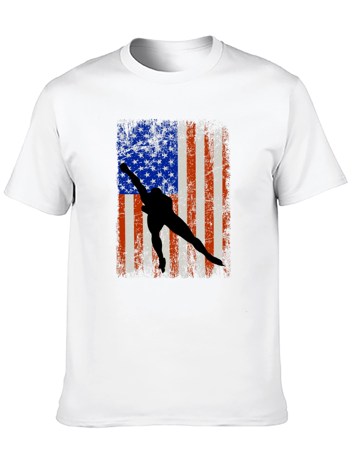 American Flag Wrestler Graphic Tee