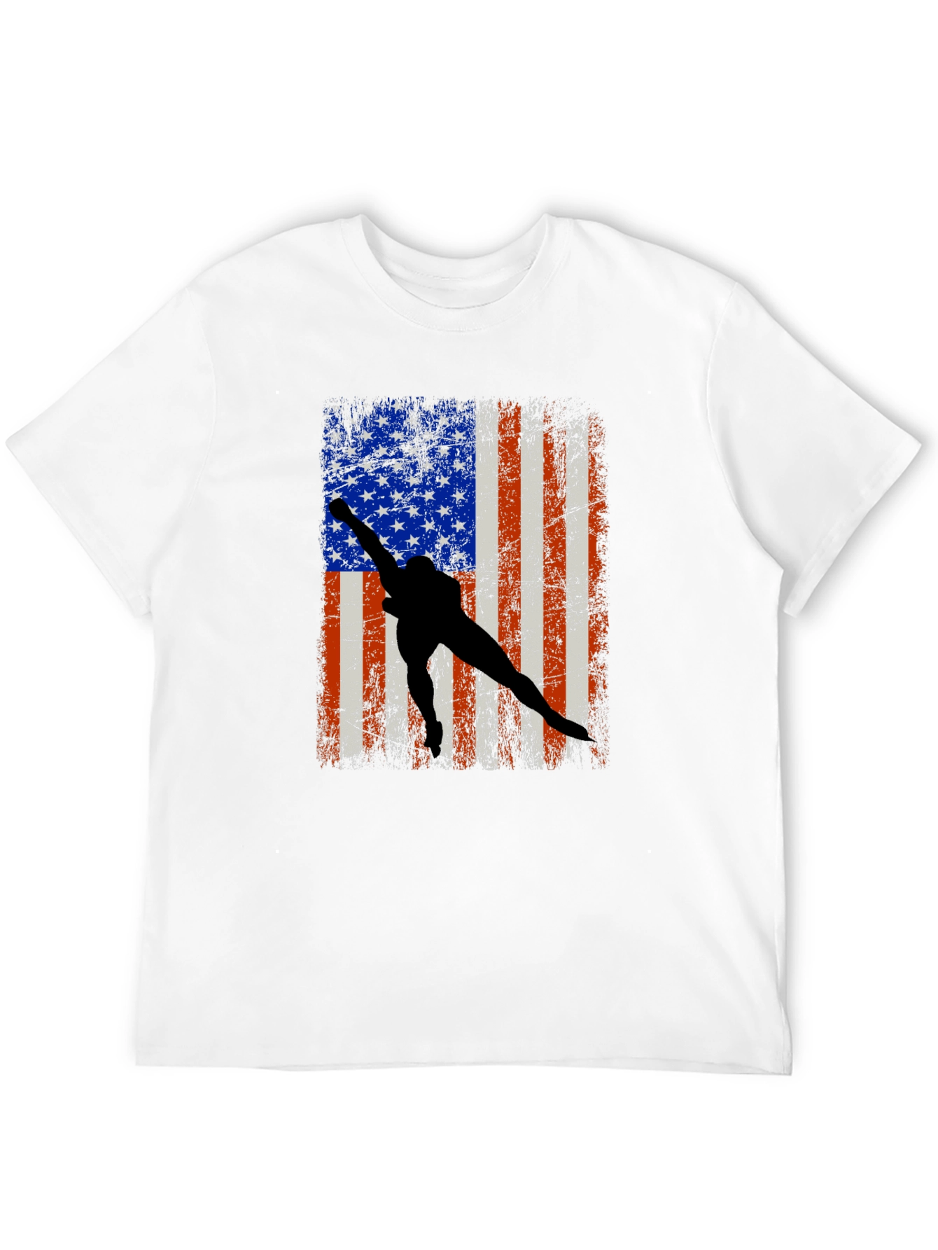American Flag Wrestler Graphic Tee