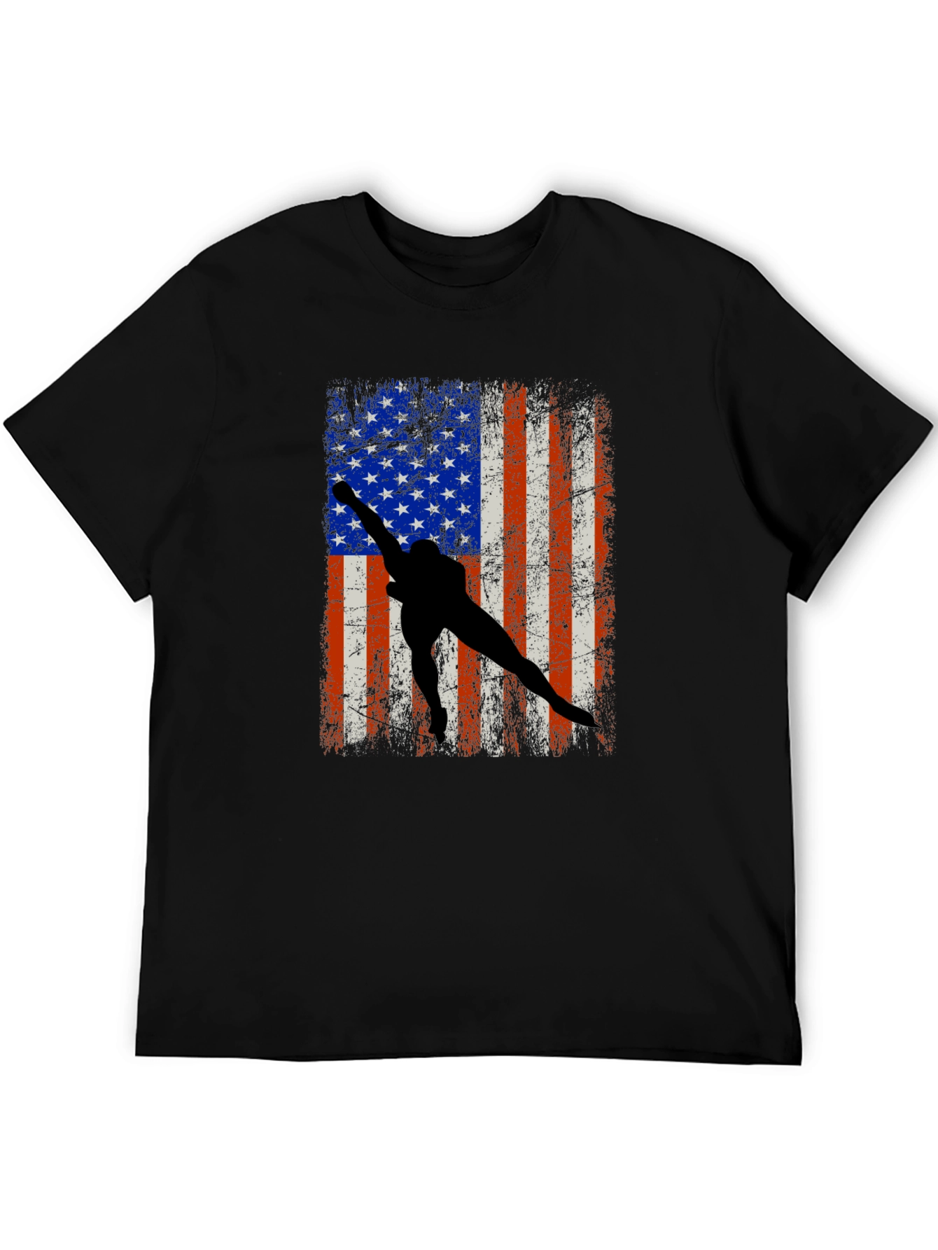 American Flag Wrestler Graphic Tee
