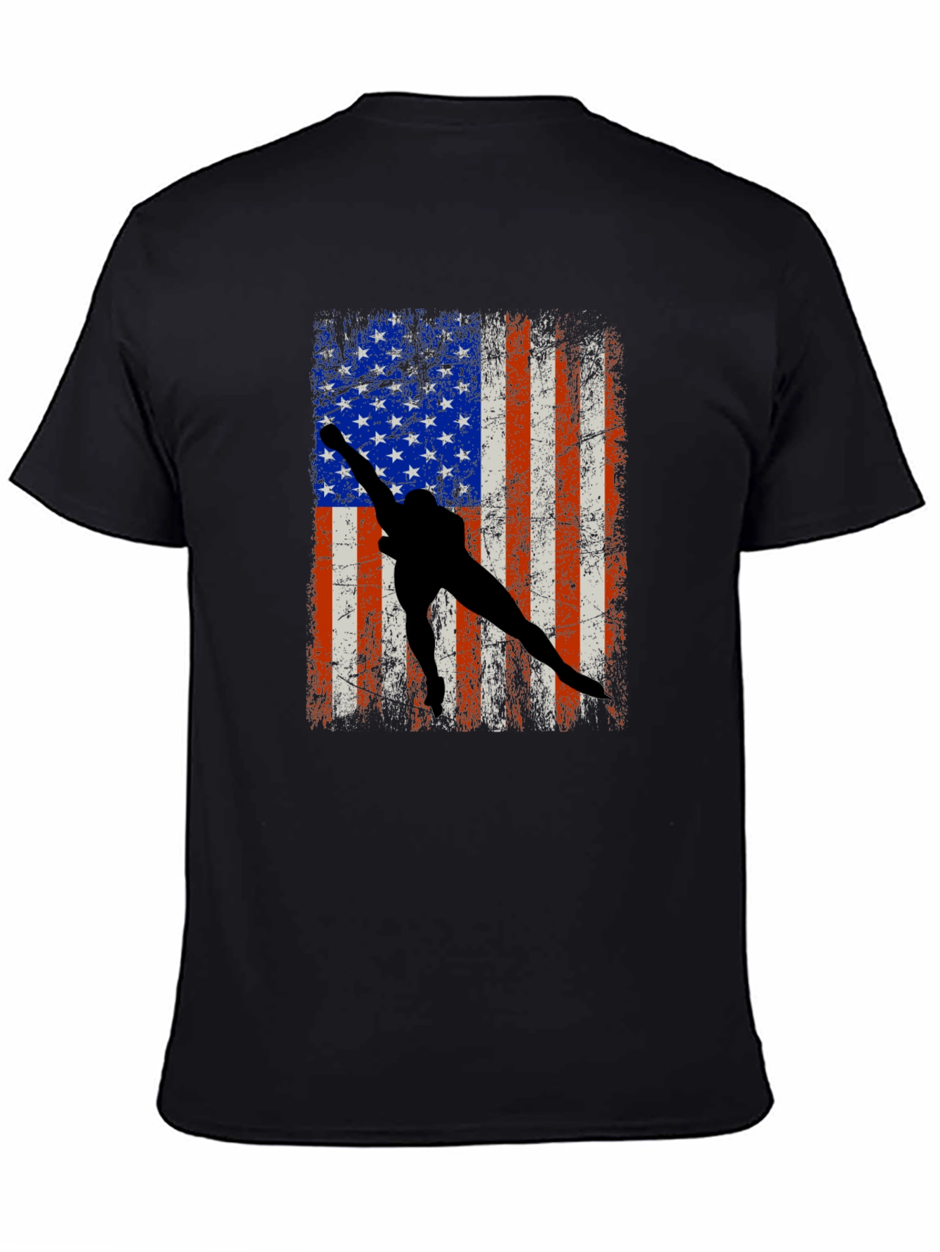 American Flag Wrestler Graphic Tee