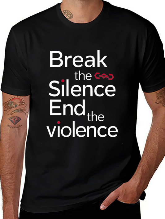 Break the Silence End the Violence Black T-Shirt