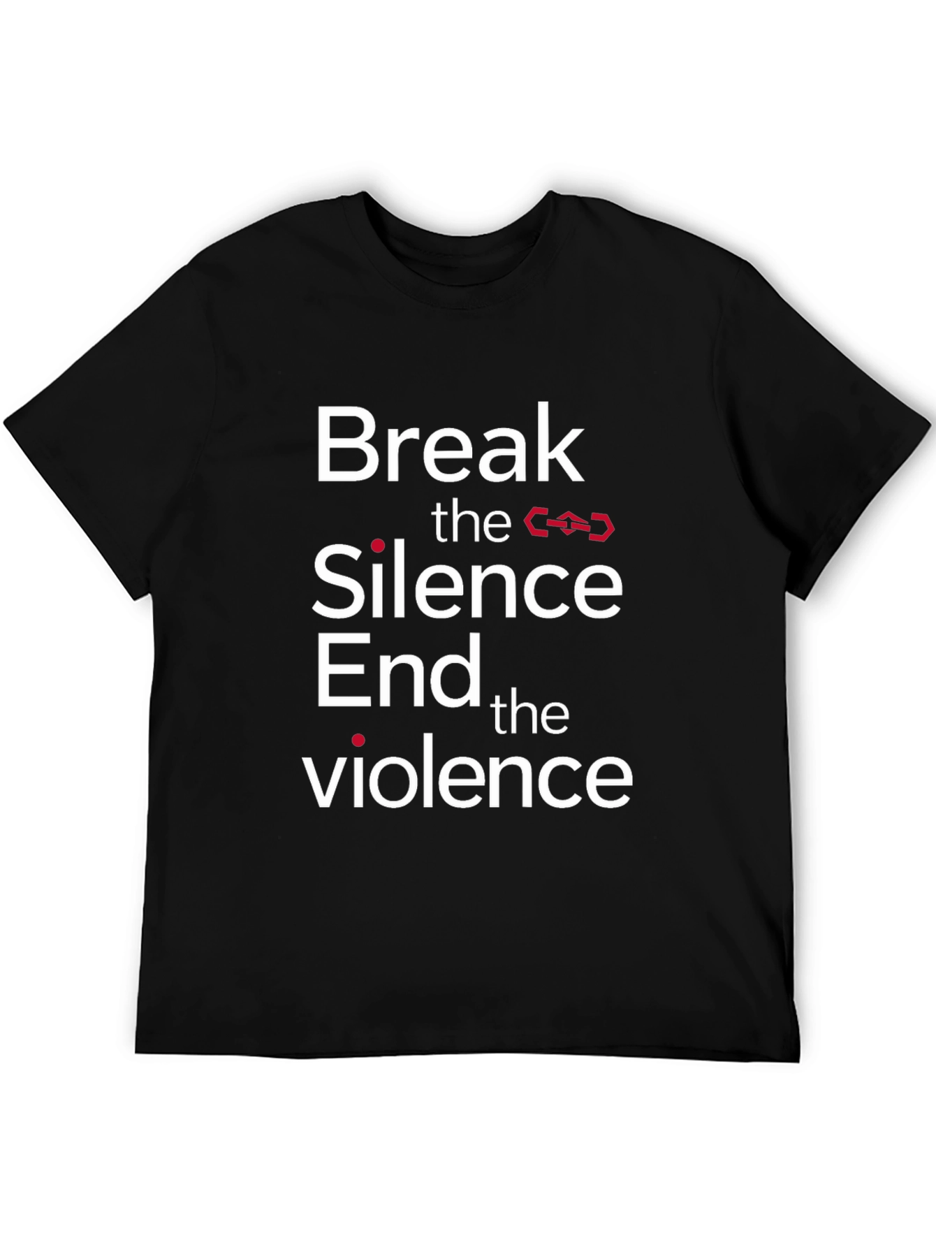Break the Silence End the Violence Black T-Shirt