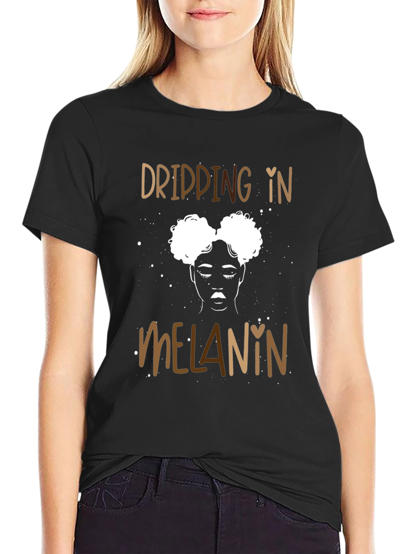 Dripping in Melanin Black Graphic Tee