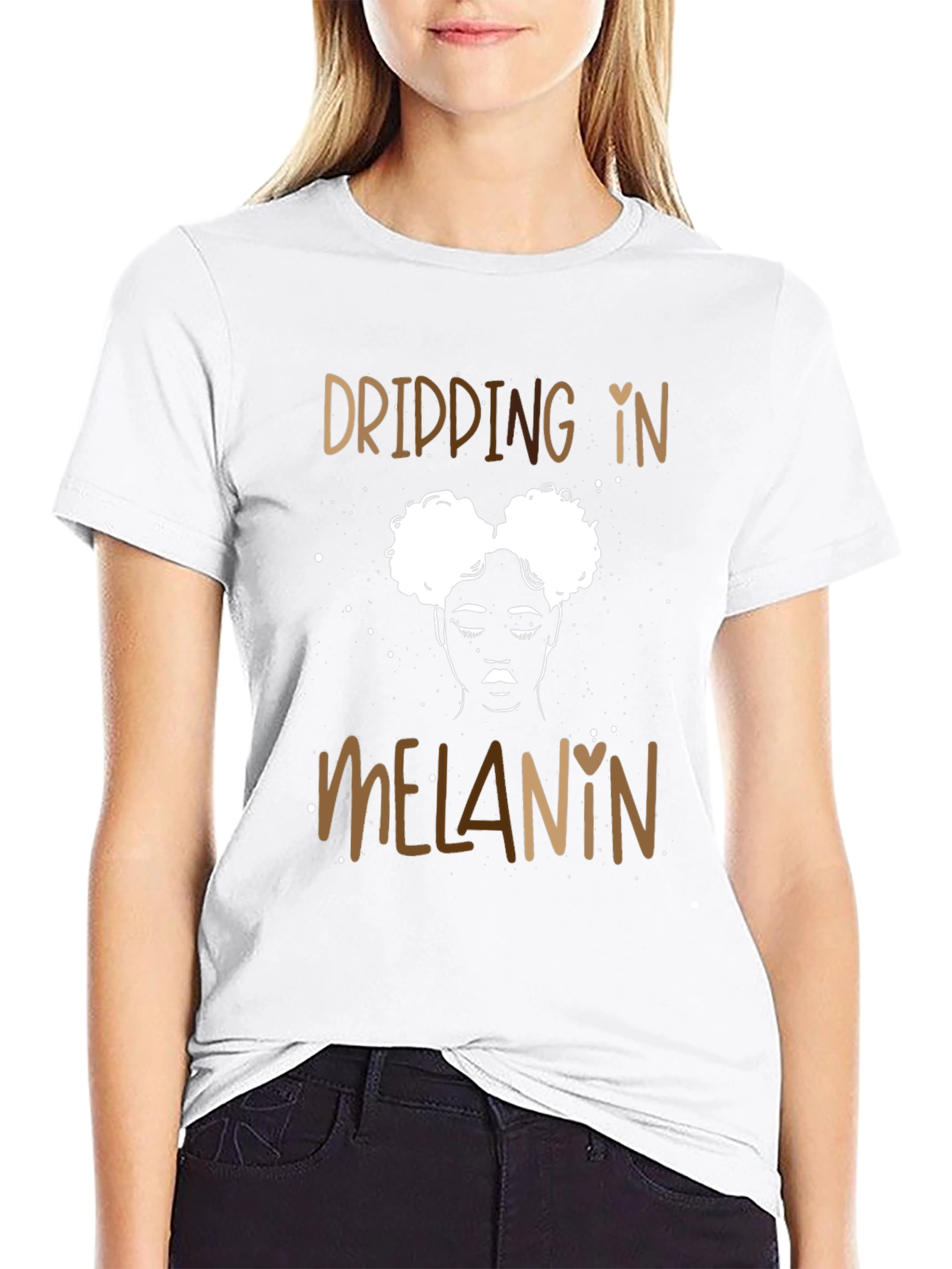 Dripping in Melanin Black Graphic Tee
