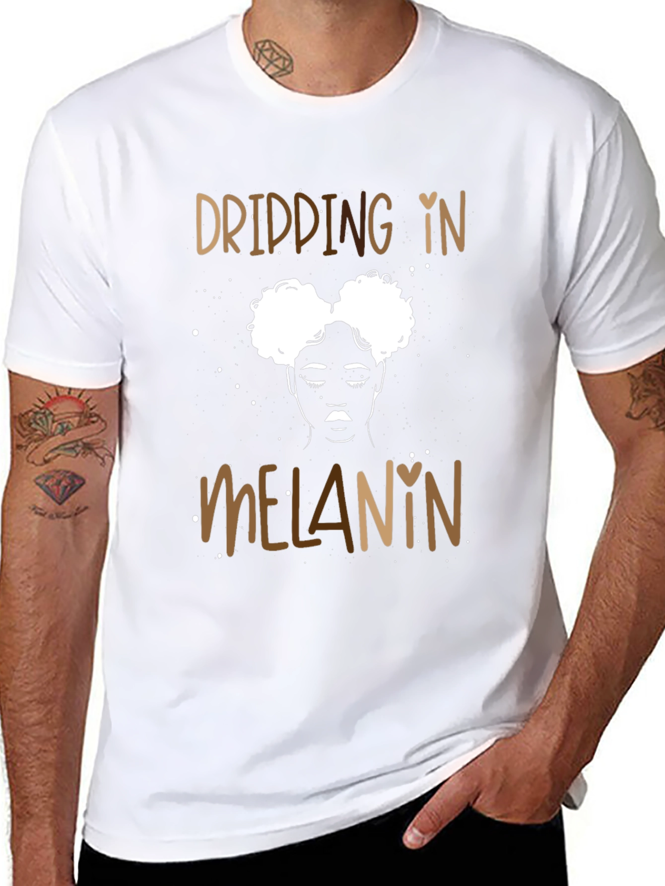 Dripping in Melanin Black Graphic Tee