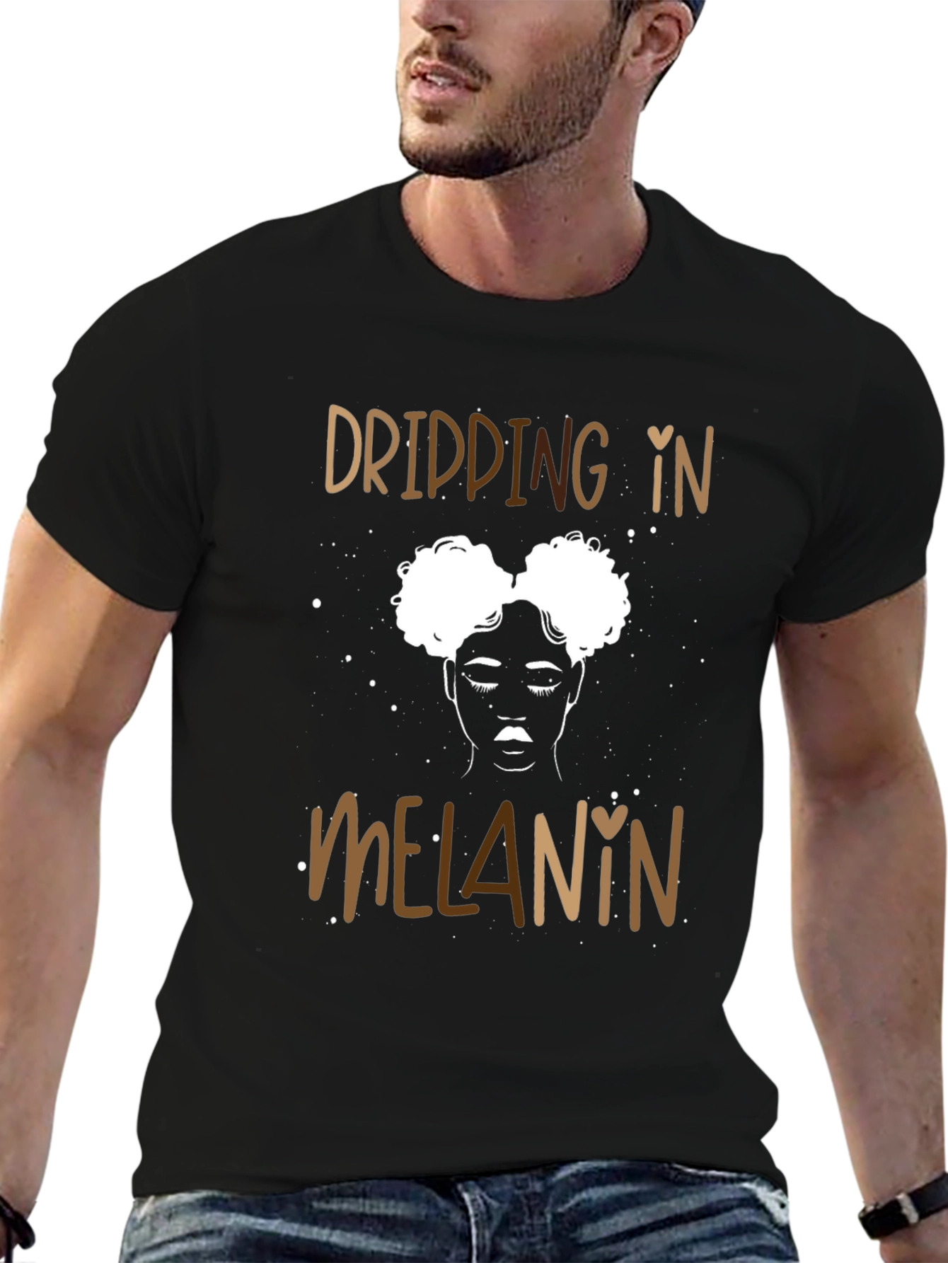 Dripping in Melanin Black Graphic Tee