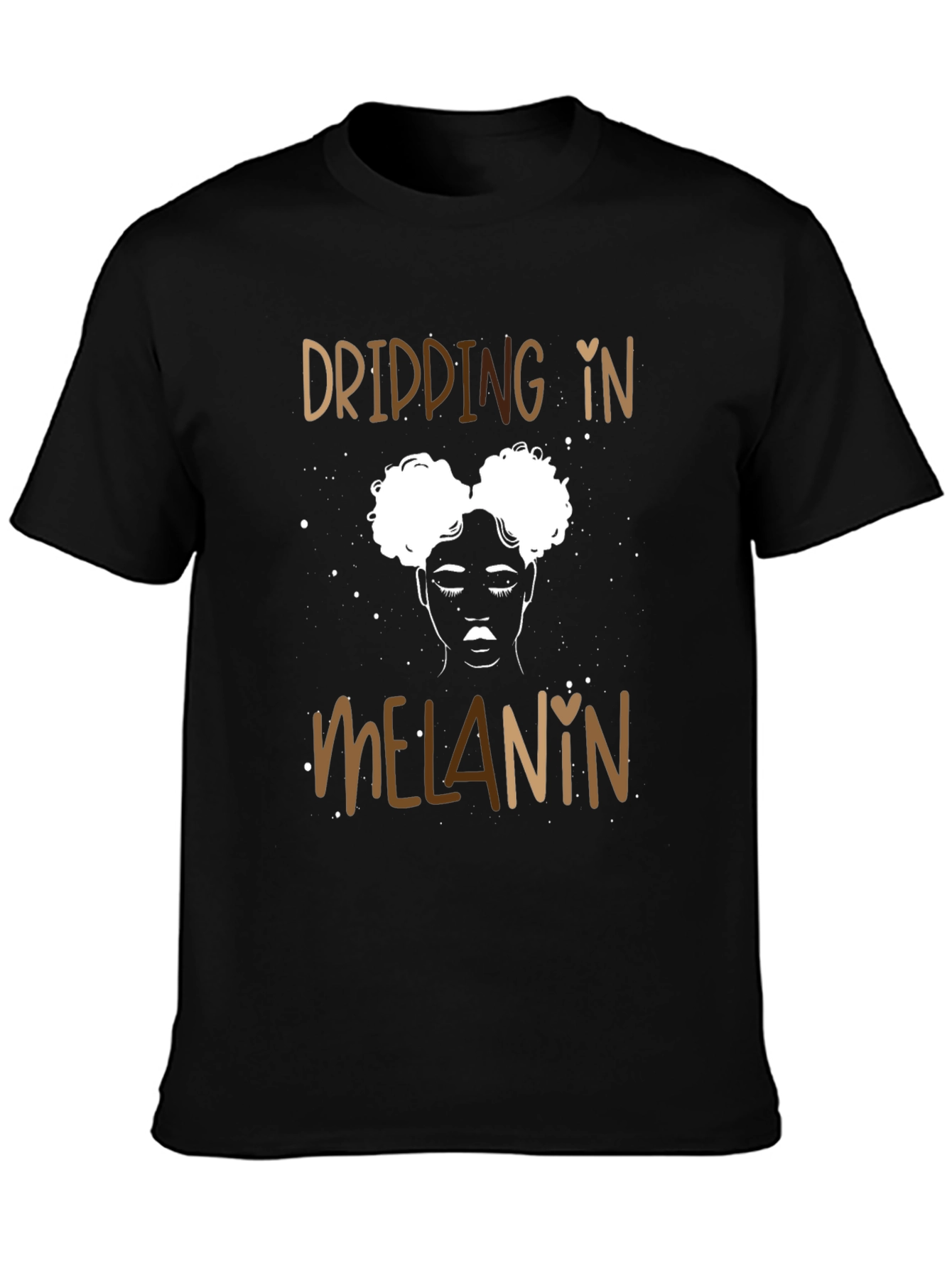 Dripping in Melanin Black Graphic Tee