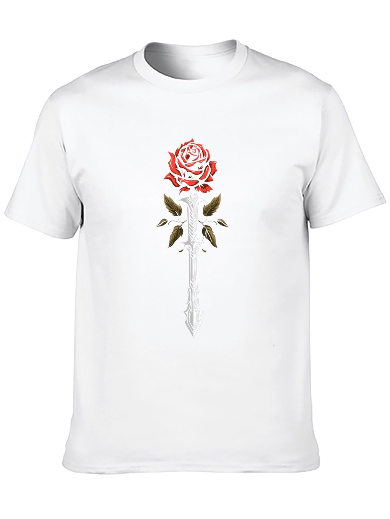 Rose & Sword Graphic Tee - Black