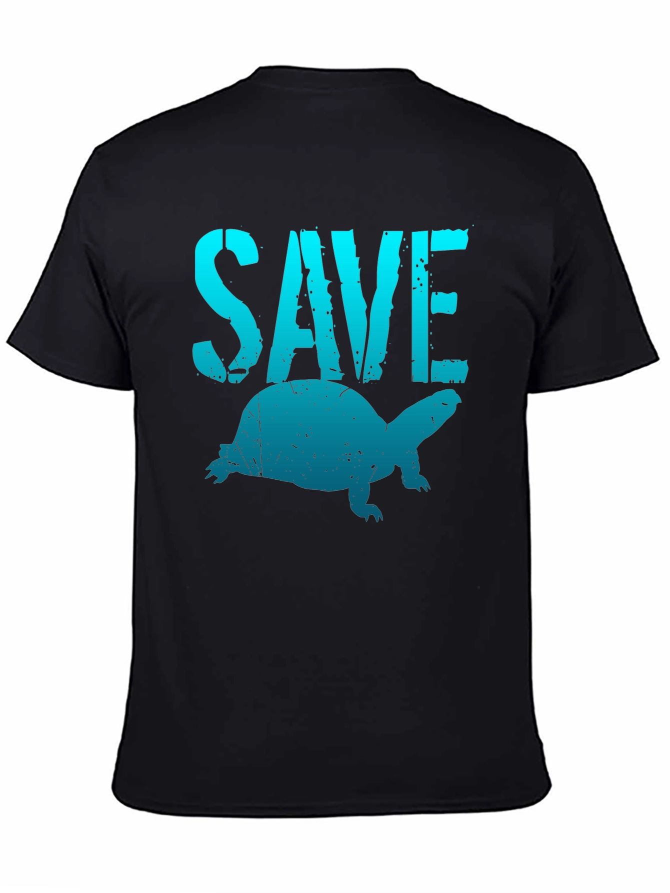 Save the Turtles T-Shirt - Black Cotton Tee