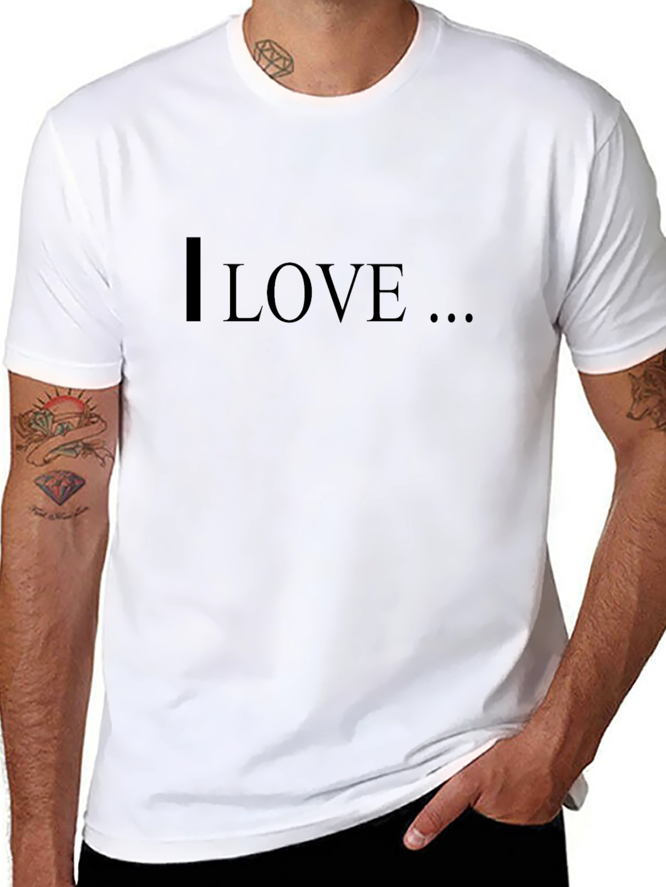 I Love T-Shirt - Black Graphic Tee
