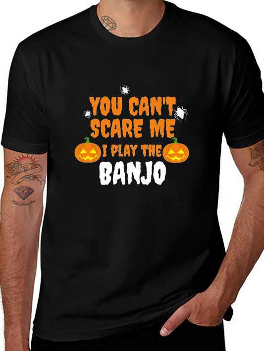You Cant Scare Me I Play the Banjo Halloween T-Shirt
