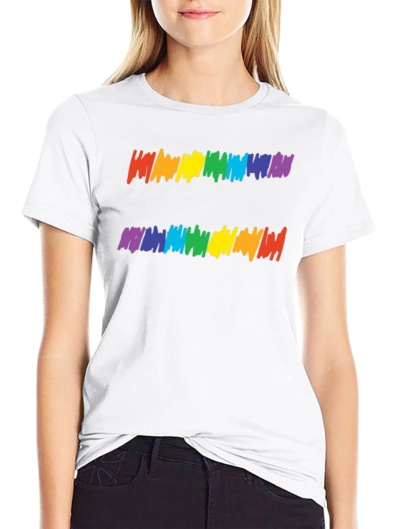Rainbow Equality Symbol Graphic Tee - Black