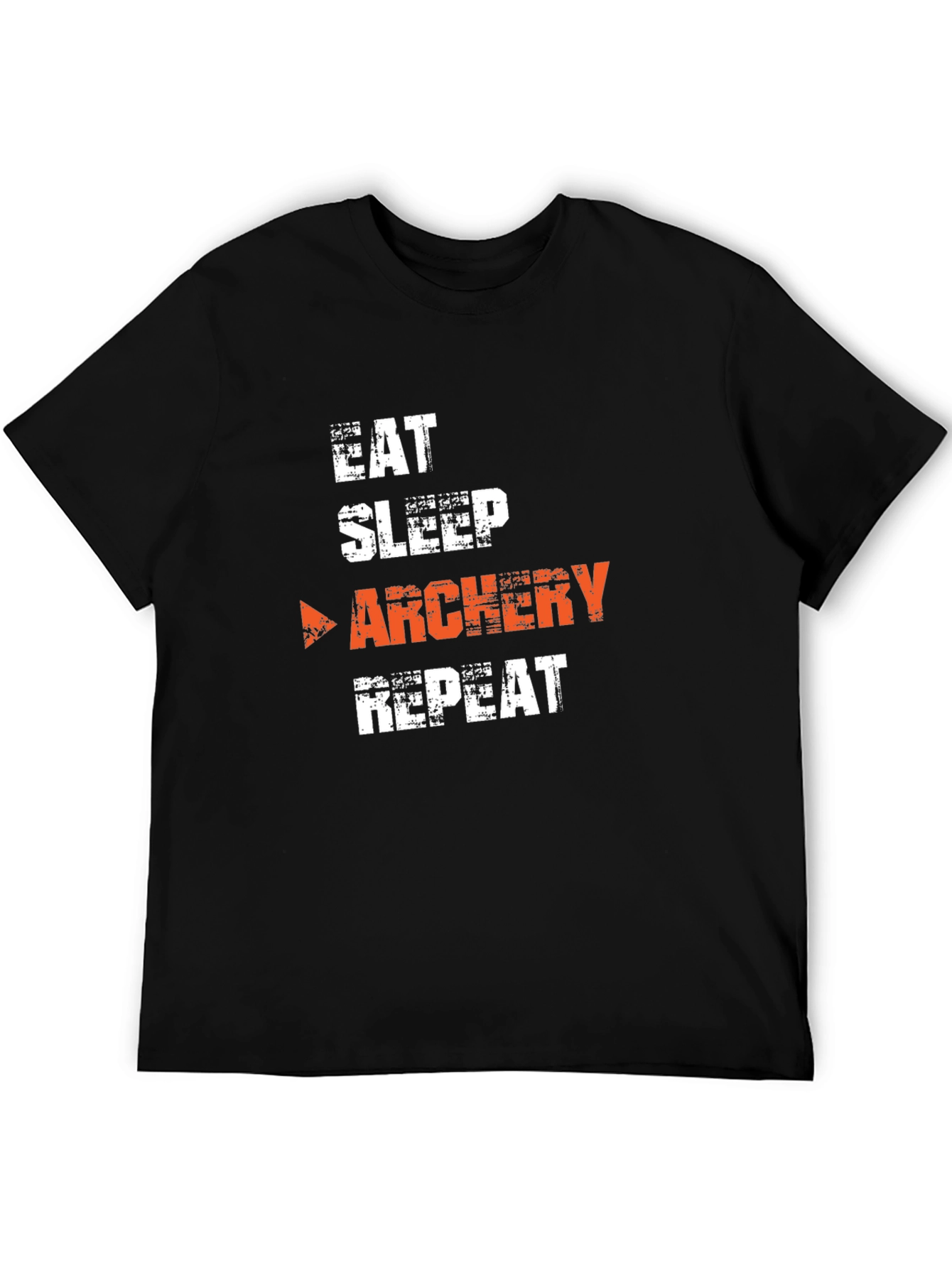 Eat Sleep Archery Repeat Black Graphic T-Shirt