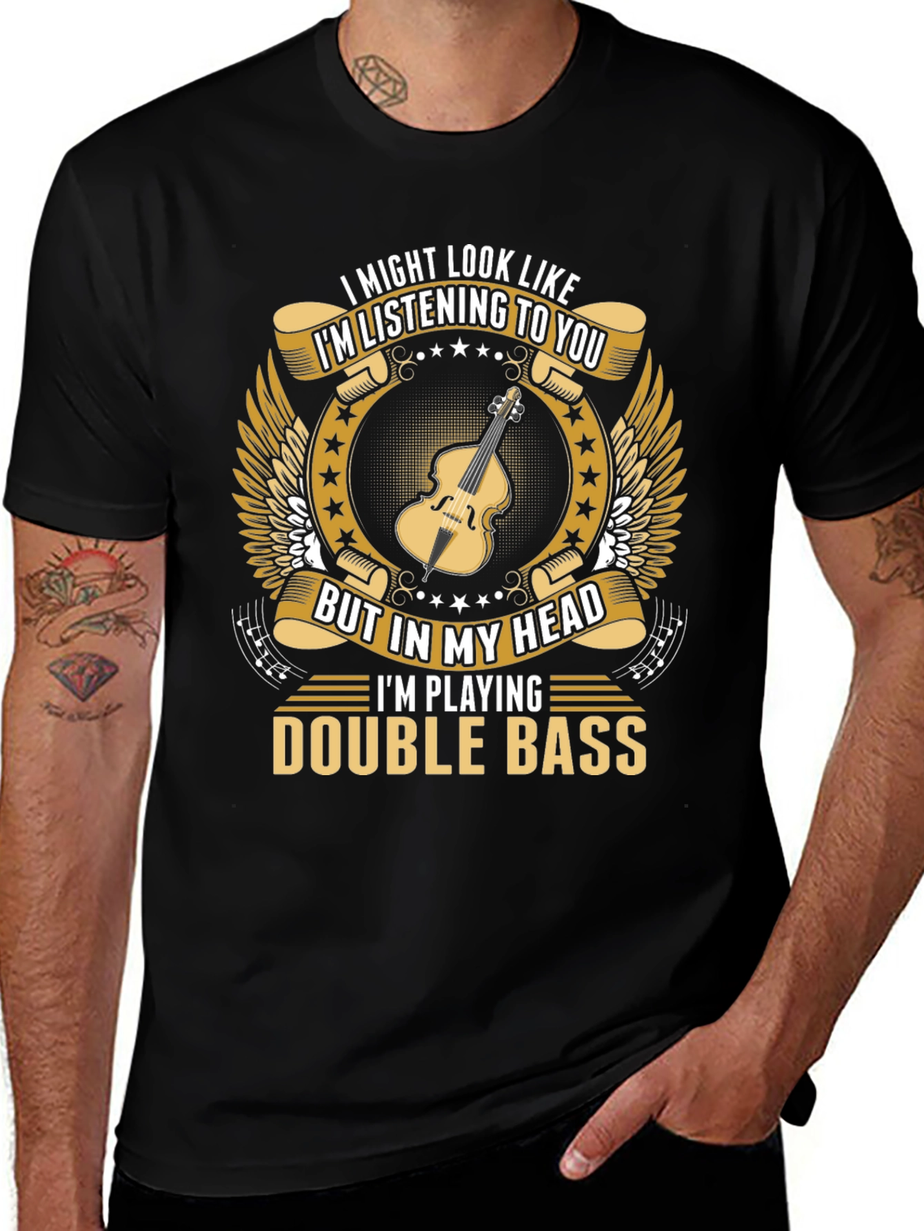 Double Bass Player T-Shirt - Music Lover Tee