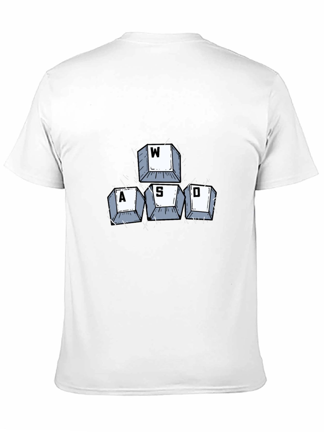 Gamer WASD Keys Graphic Tee - Black