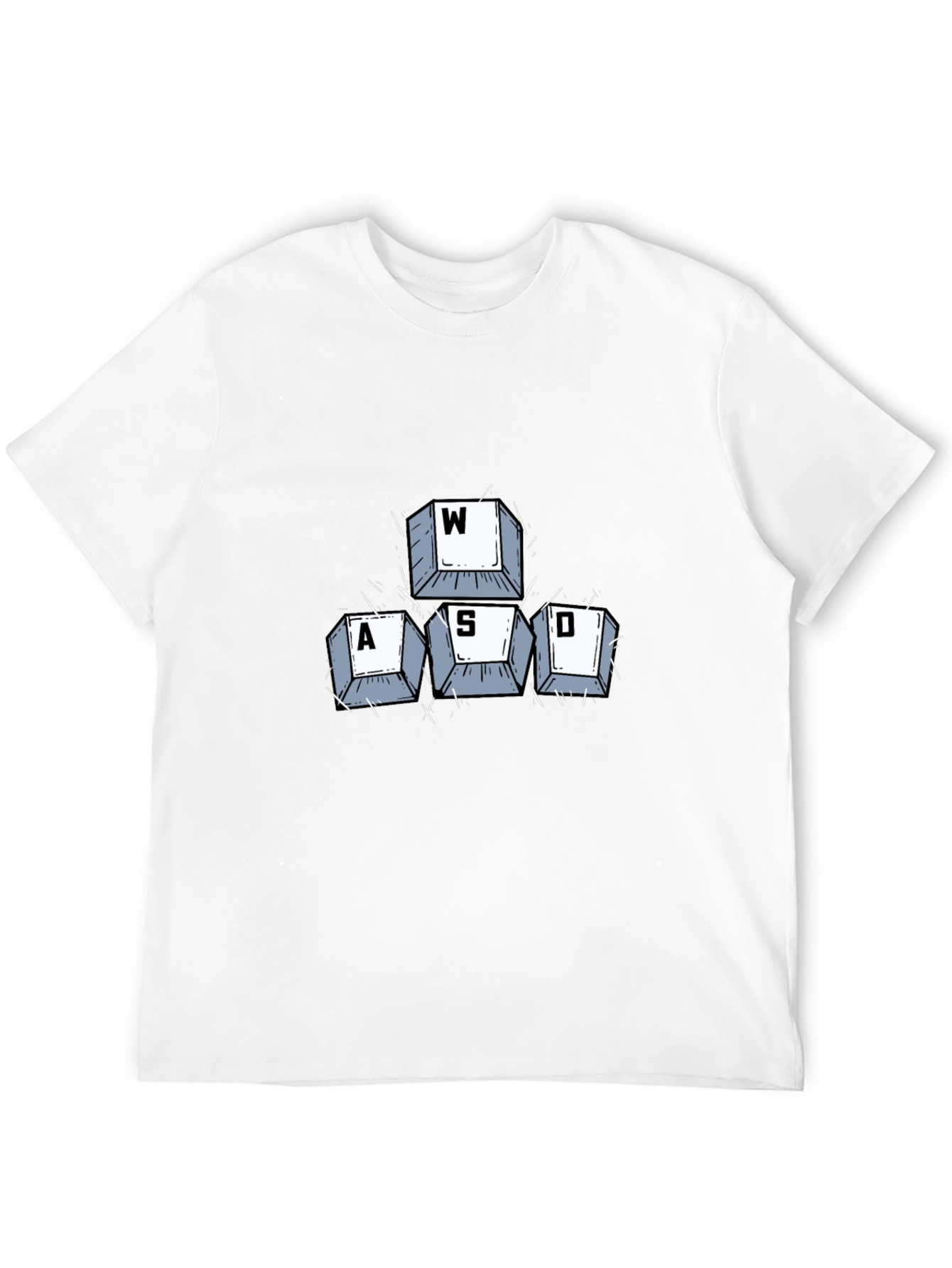 Gamer WASD Keys Graphic Tee - Black