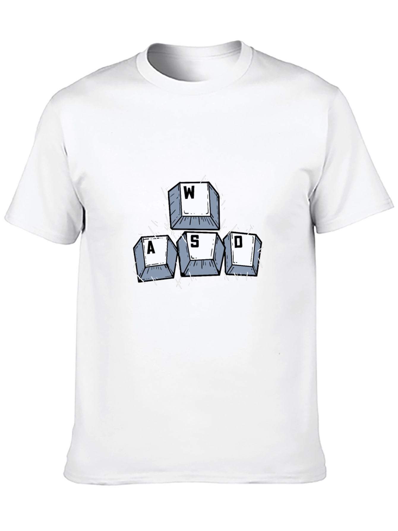 Gamer WASD Keys Graphic Tee - Black