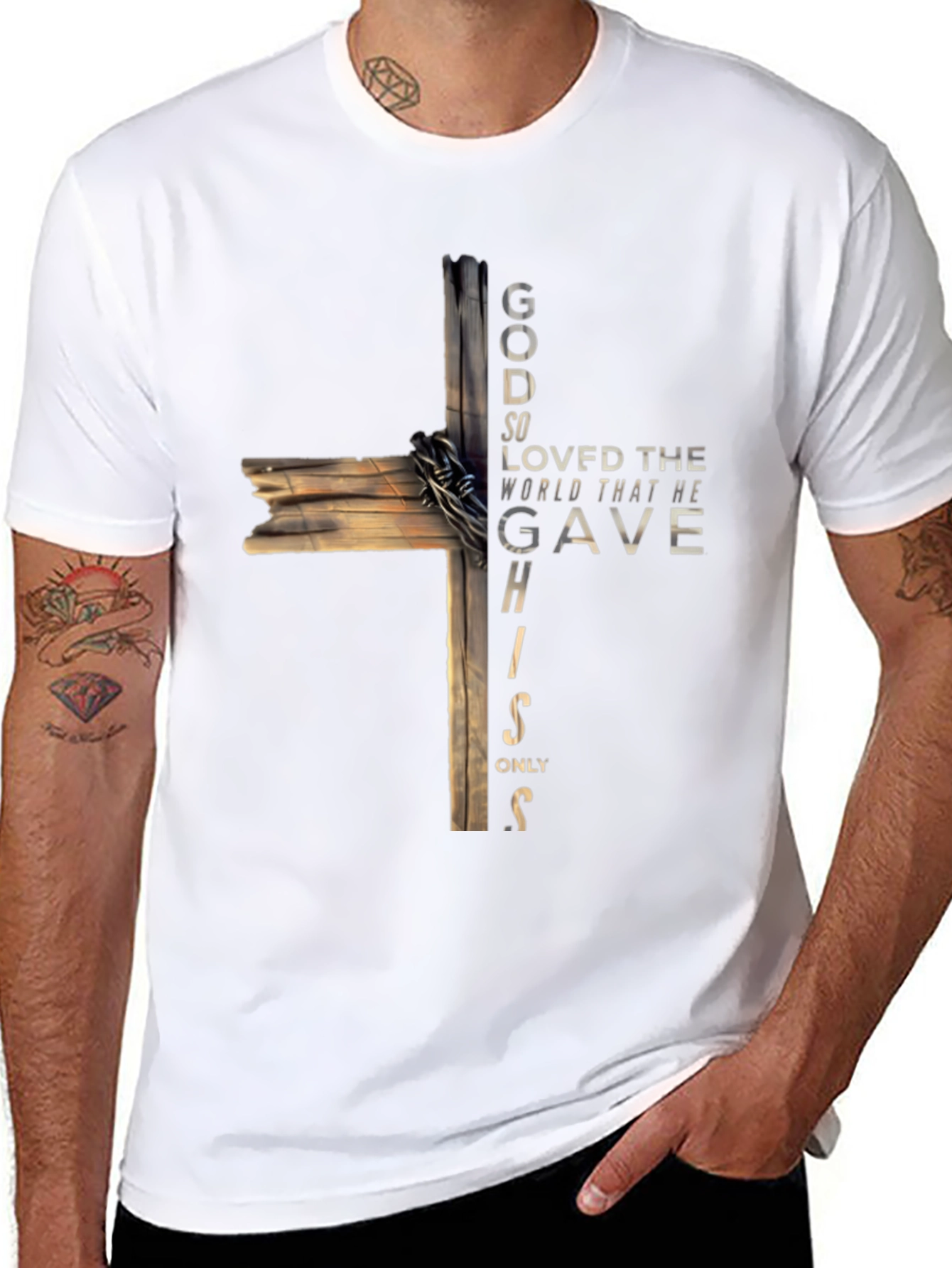Faith-Inspired Cross Graphic T-Shirt
