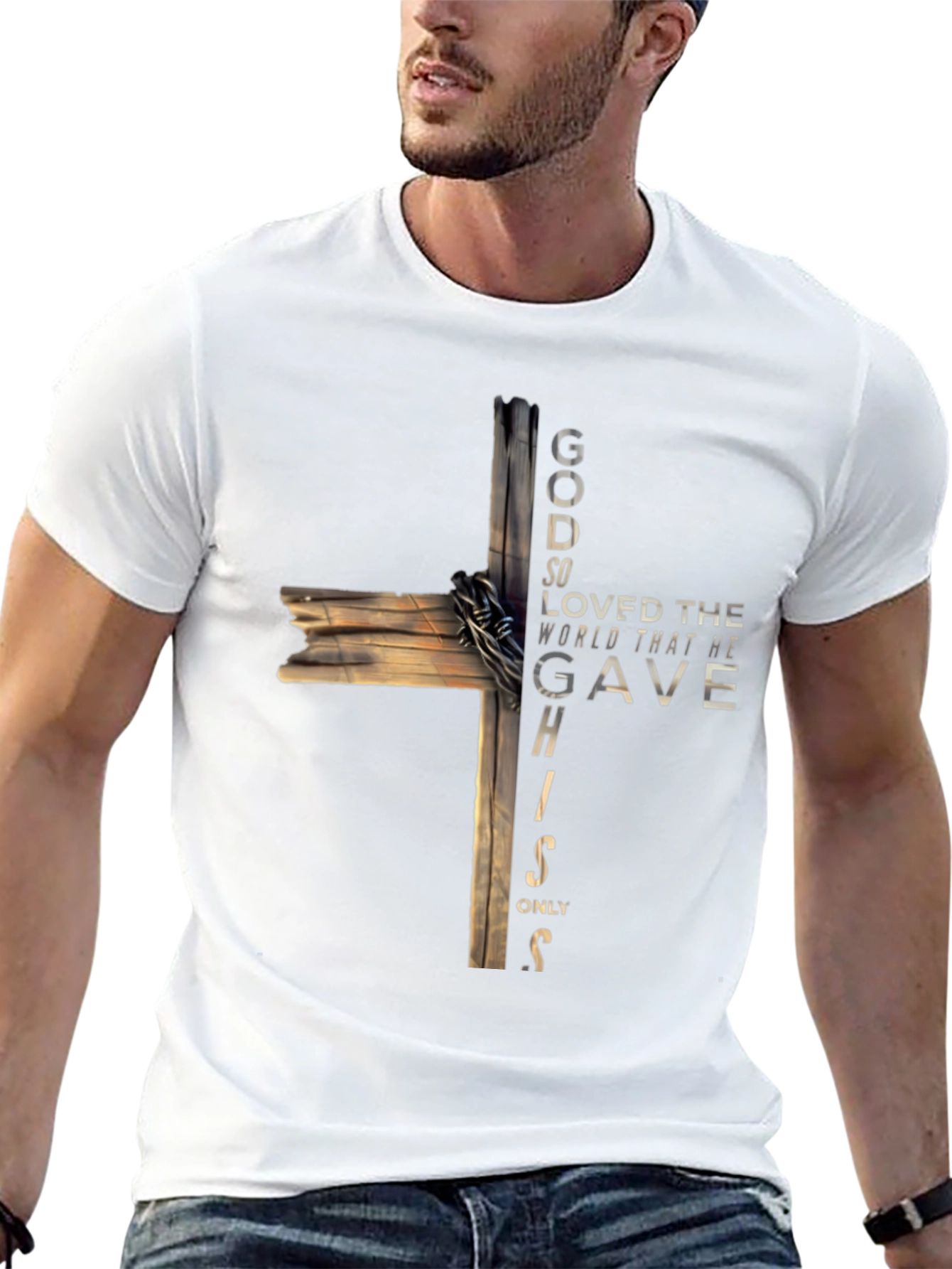 Faith-Inspired Cross Graphic T-Shirt