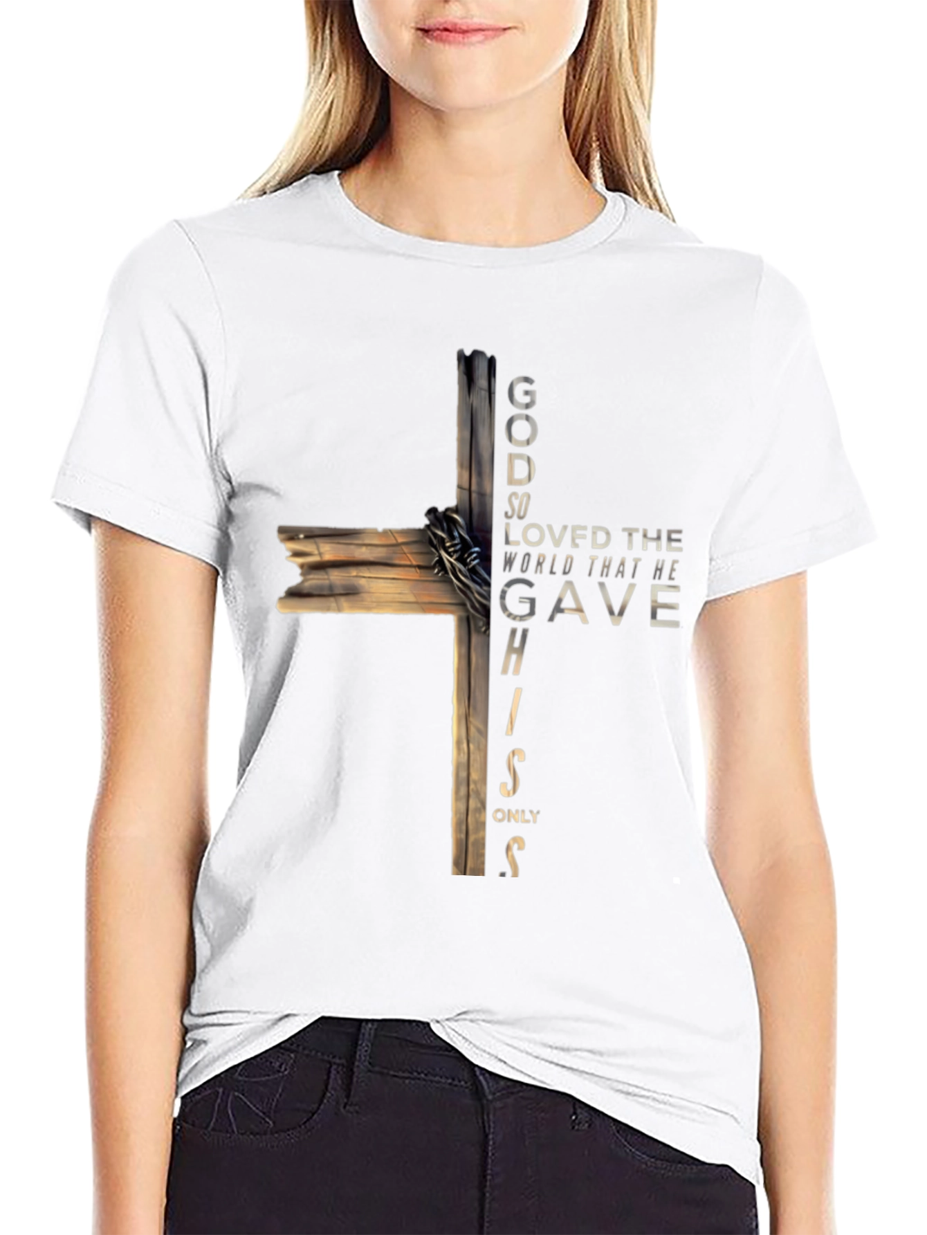 Faith-Inspired Cross Graphic T-Shirt