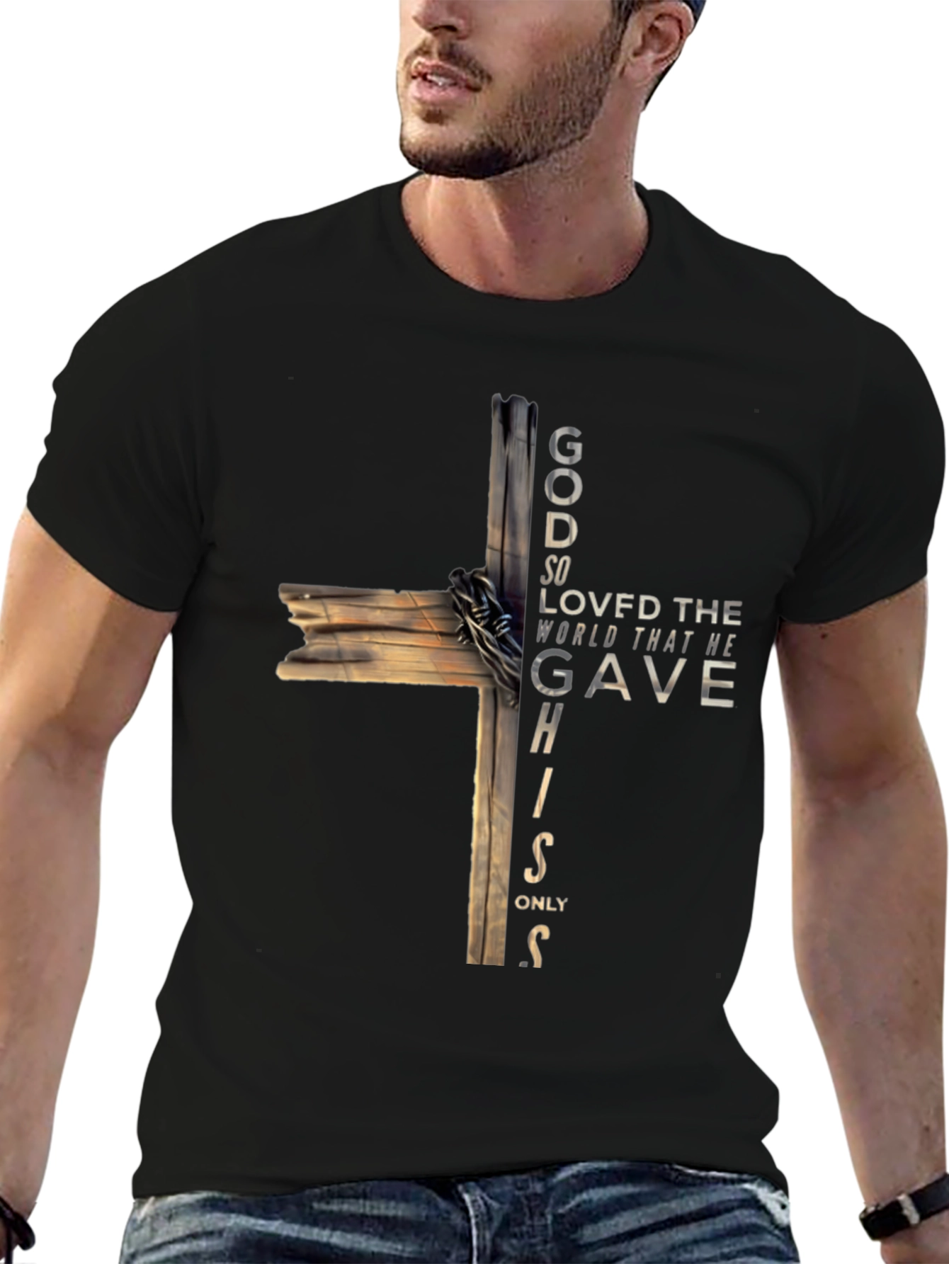 Faith-Inspired Cross Graphic T-Shirt