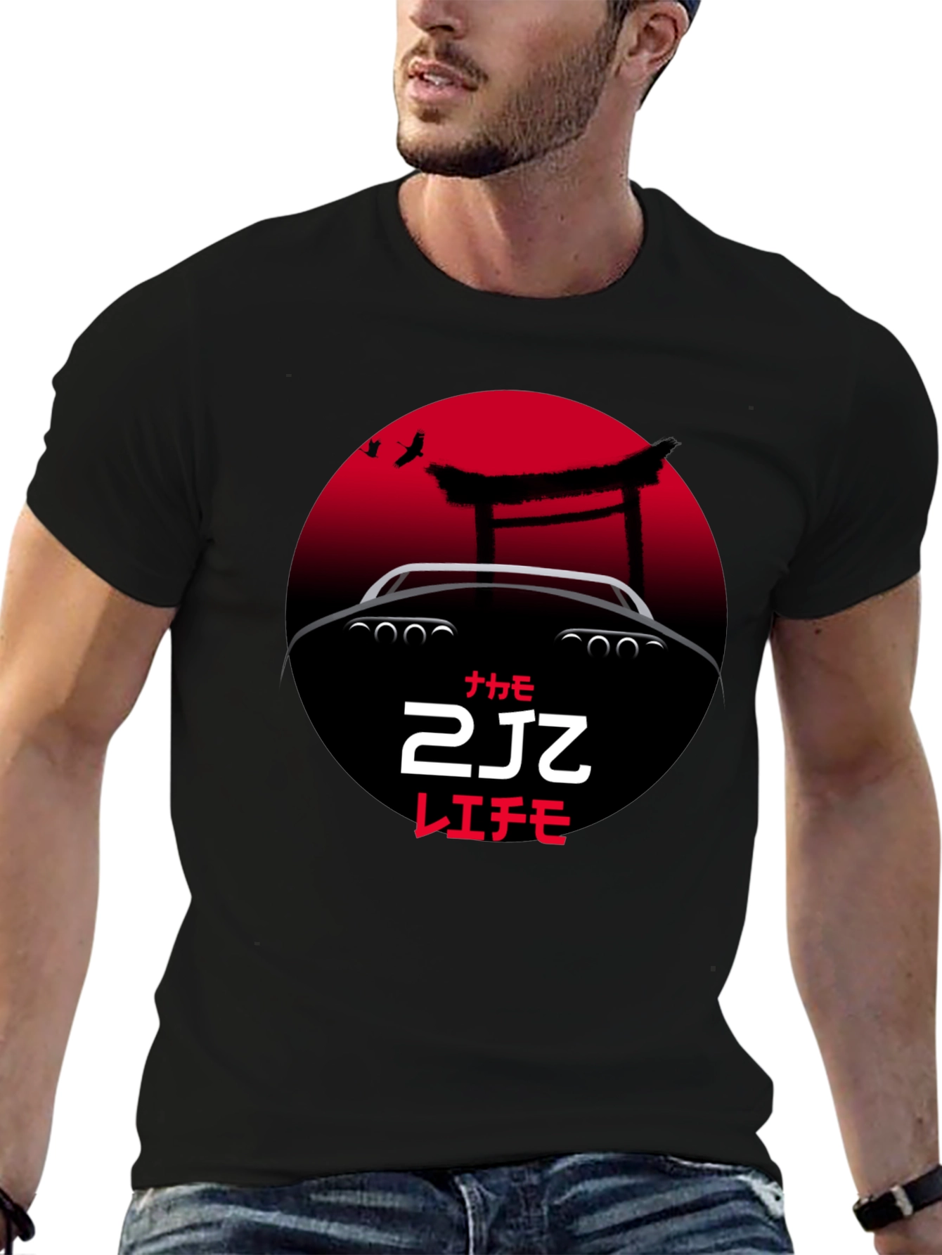 2JZ Car Graphic Tee - Japanese Automotive Culture T-Shirt