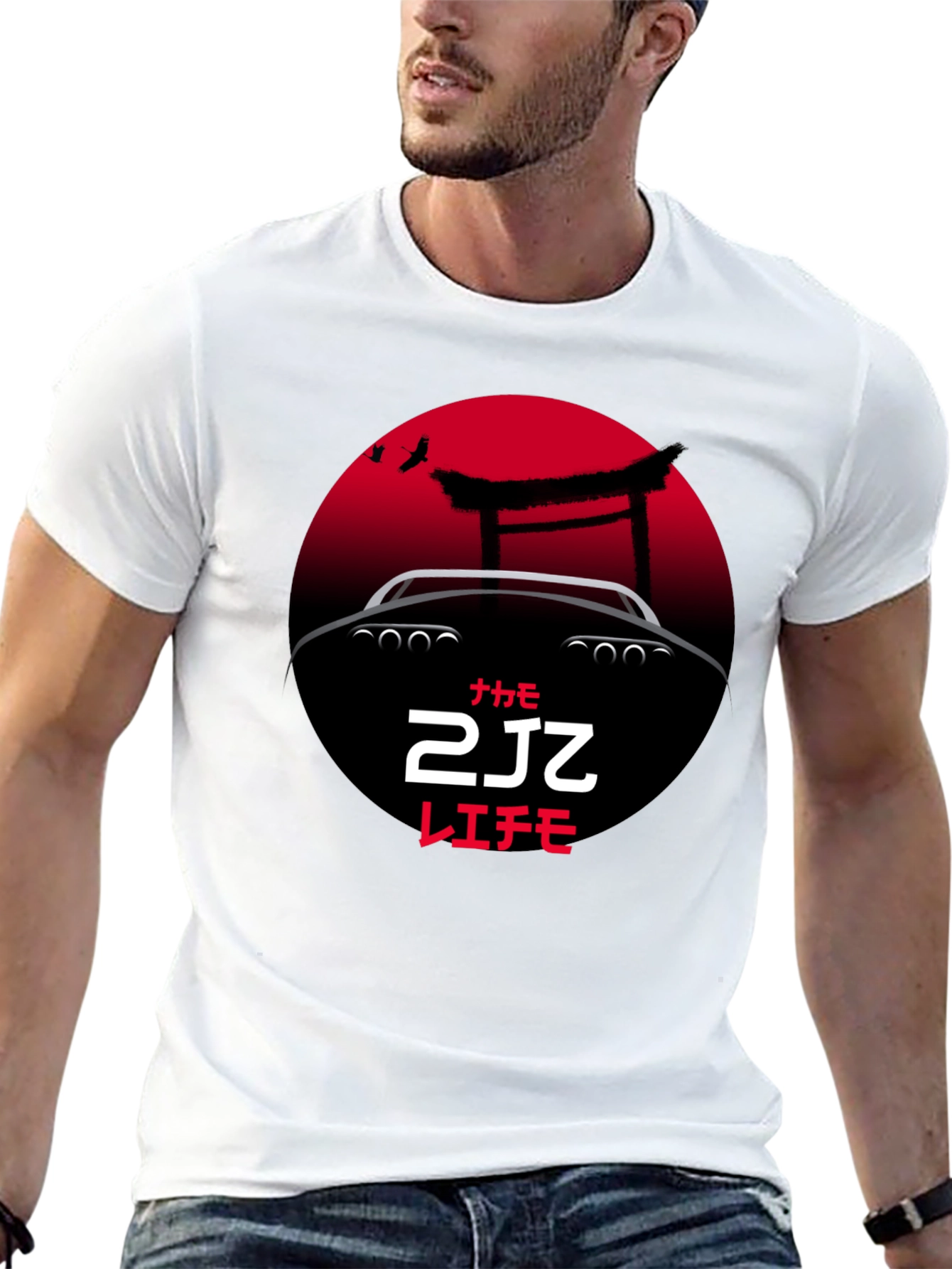 2JZ Car Graphic Tee - Japanese Automotive Culture T-Shirt
