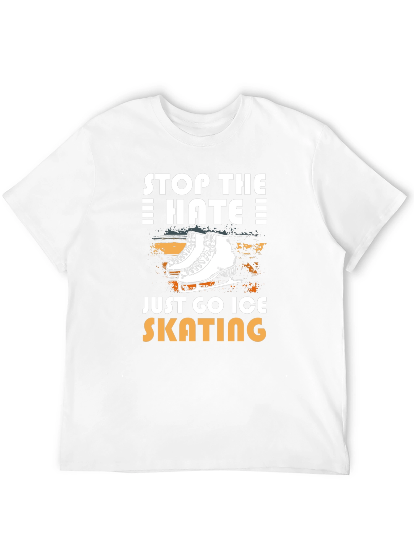 Stop the Hate Go Ice Skating Black T-Shirt