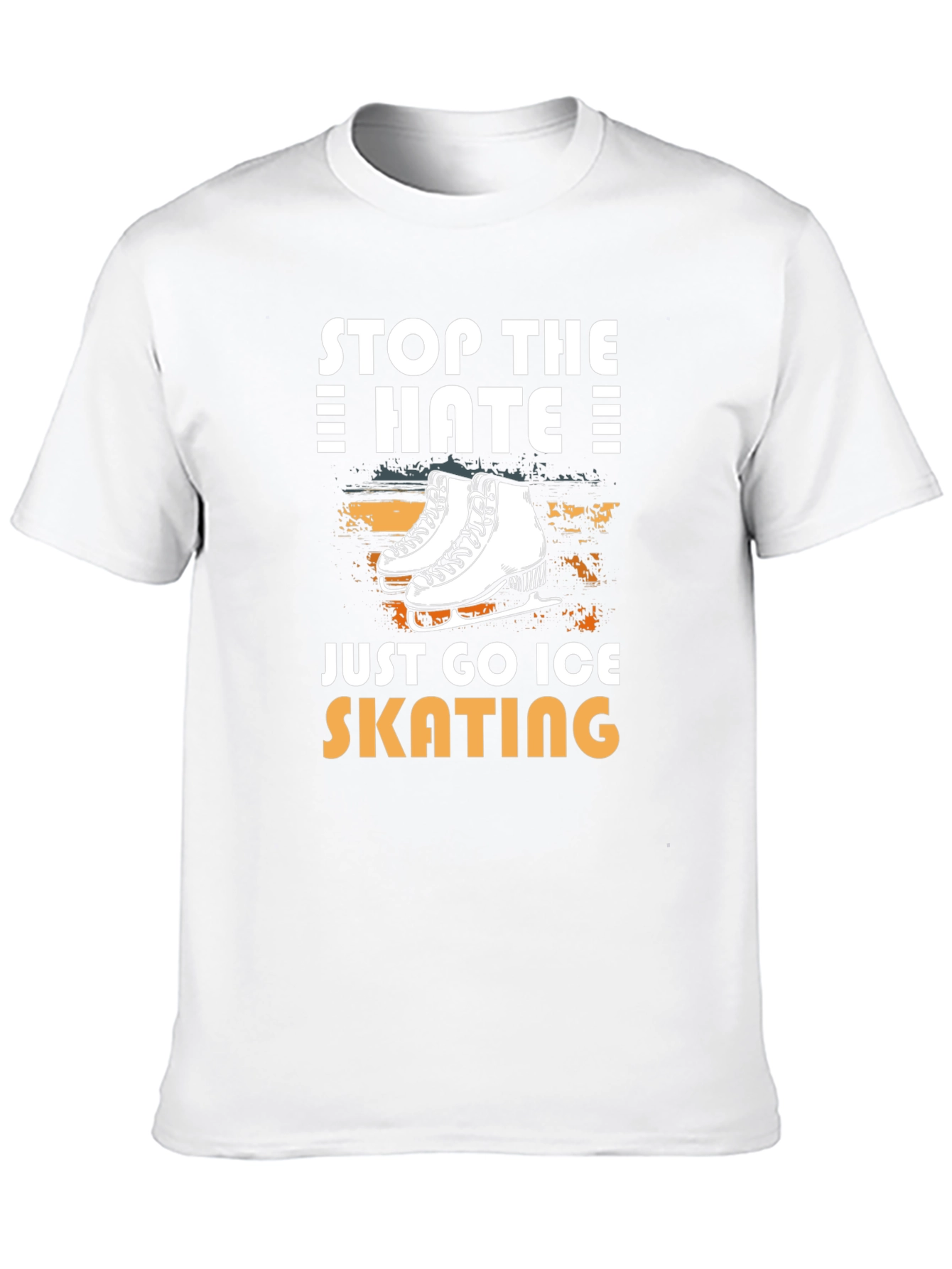Stop the Hate Go Ice Skating Black T-Shirt