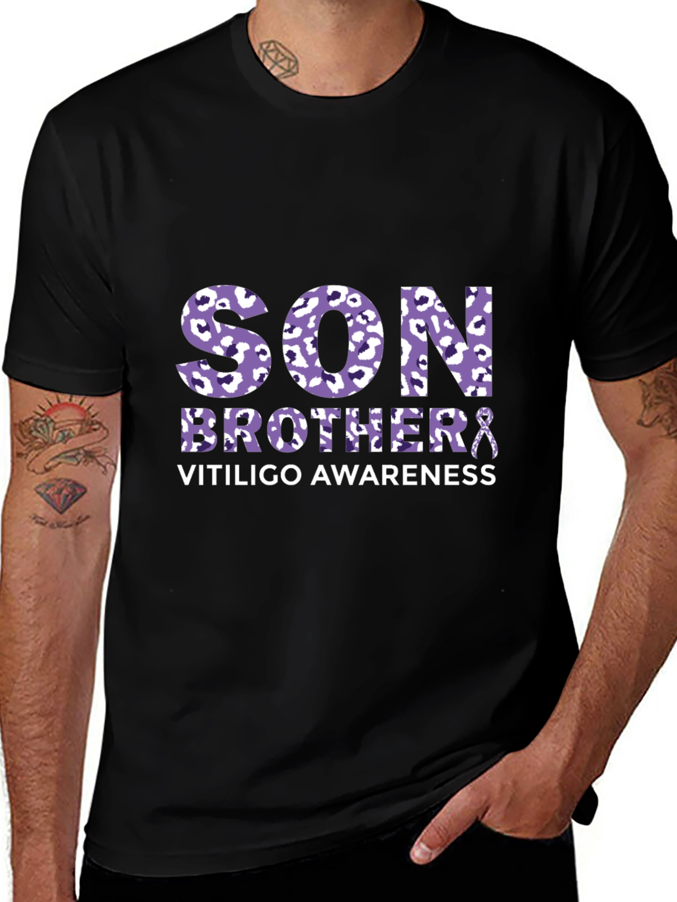 Vitiligo Awareness Son Brother T-Shirt