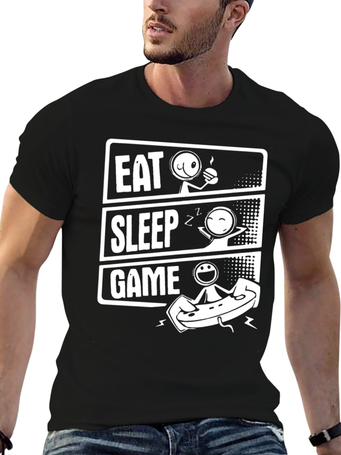 Eat Sleep Game Graphic Tee