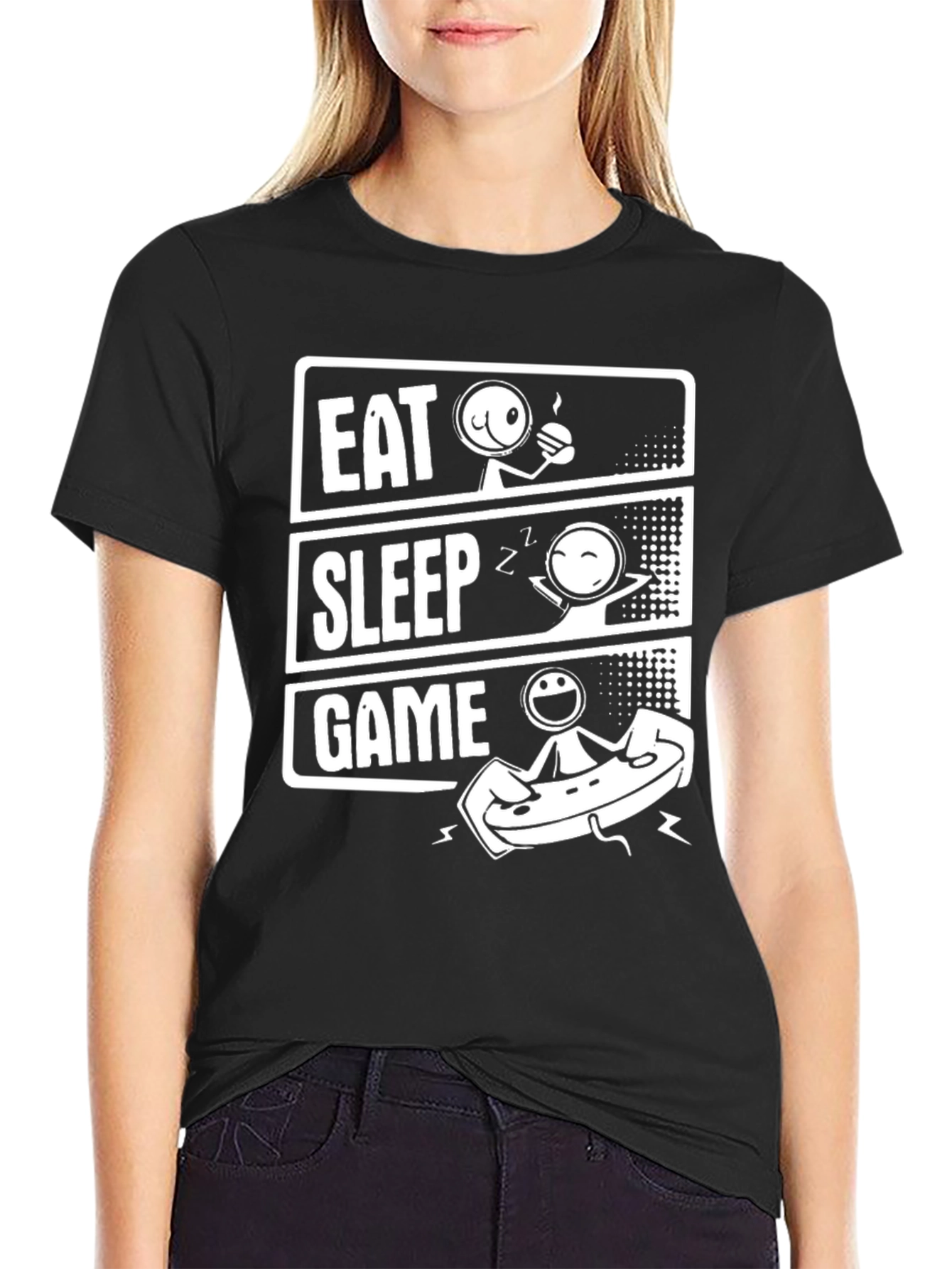 Eat Sleep Game Graphic Tee