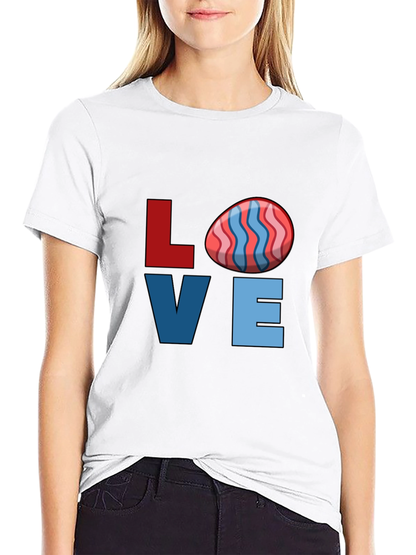Easter Love T-Shirt - Egg Graphic Tee