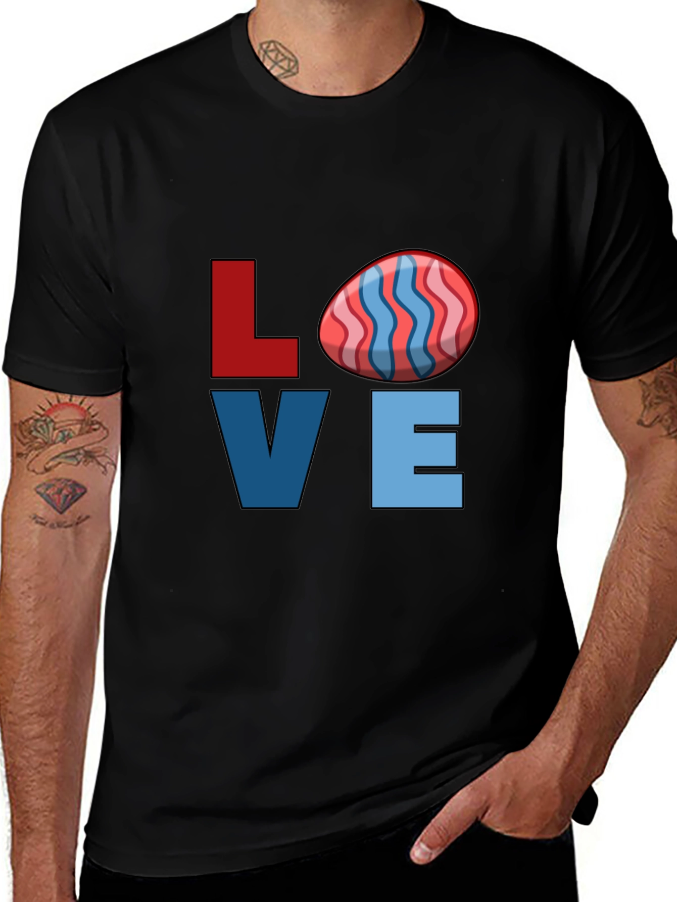Easter Love T-Shirt - Egg Graphic Tee