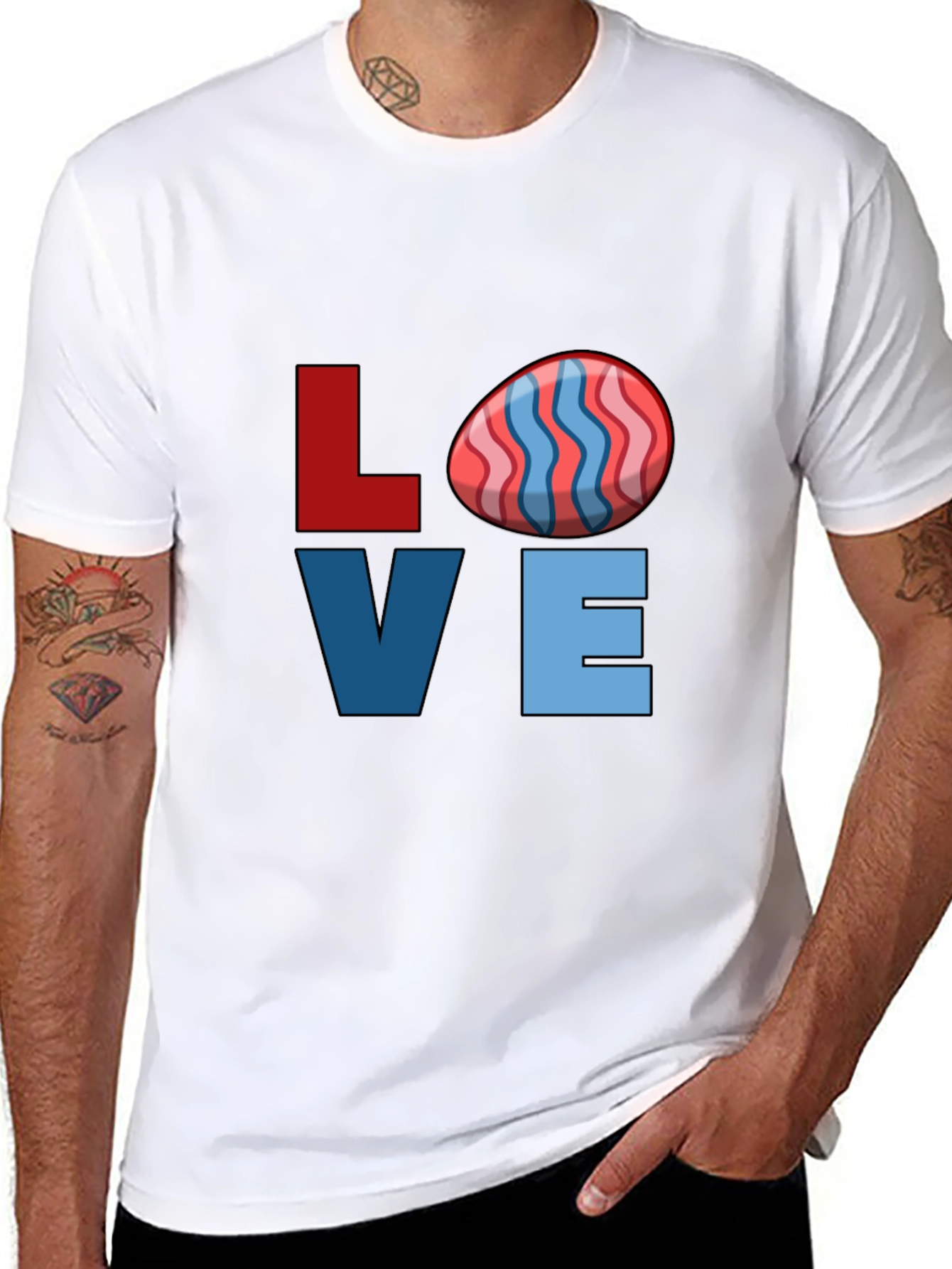 Easter Love T-Shirt - Egg Graphic Tee