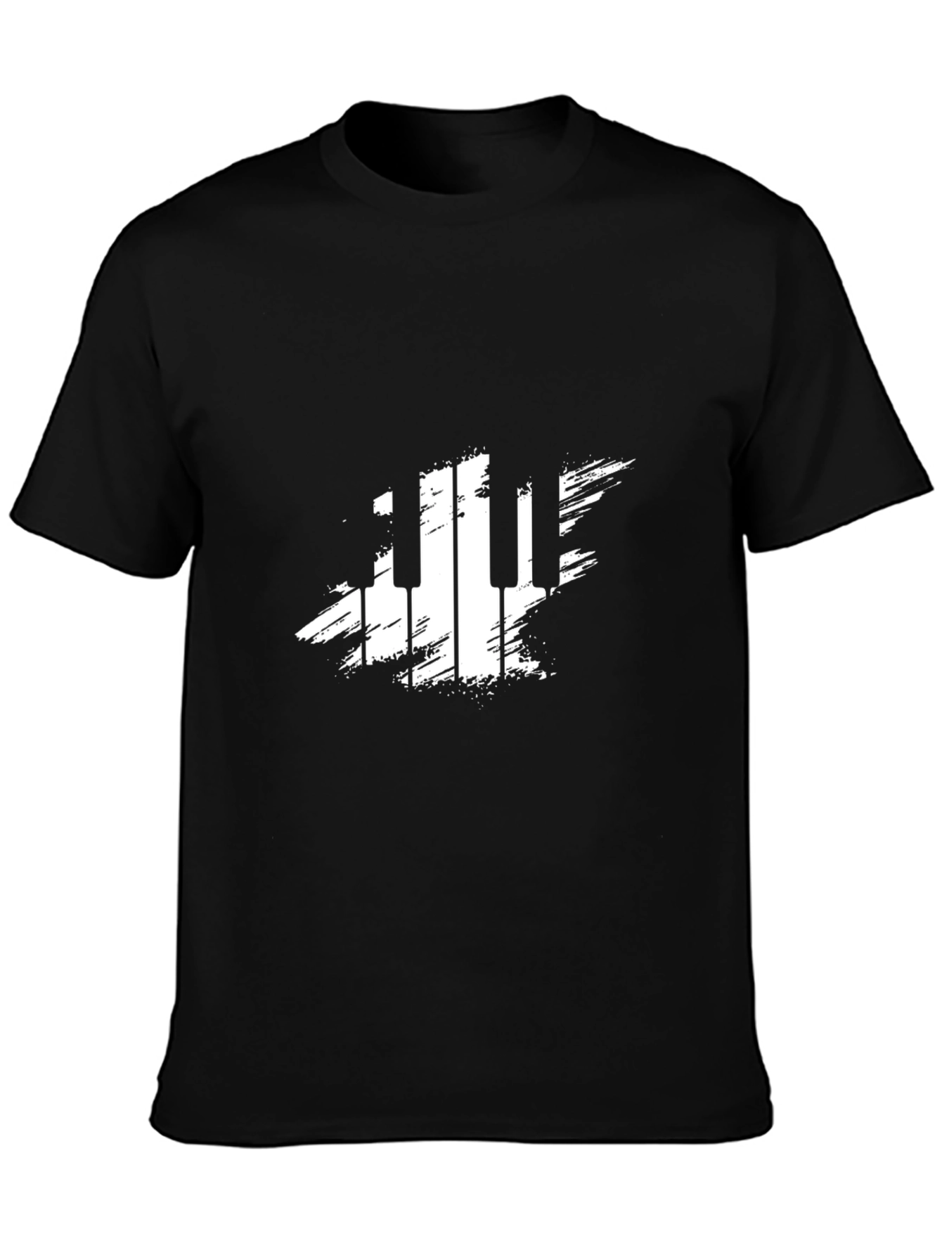 Piano Keys Graphic Black T-Shirt