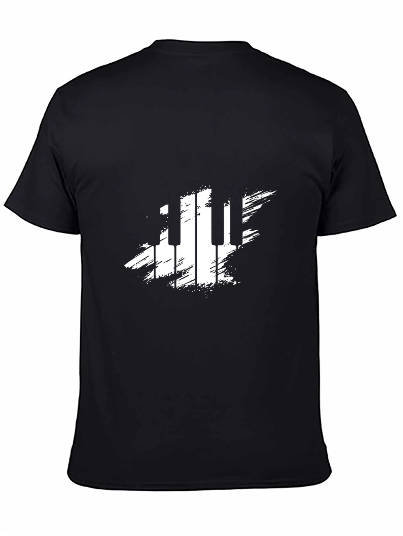 Piano Keys Graphic Black T-Shirt