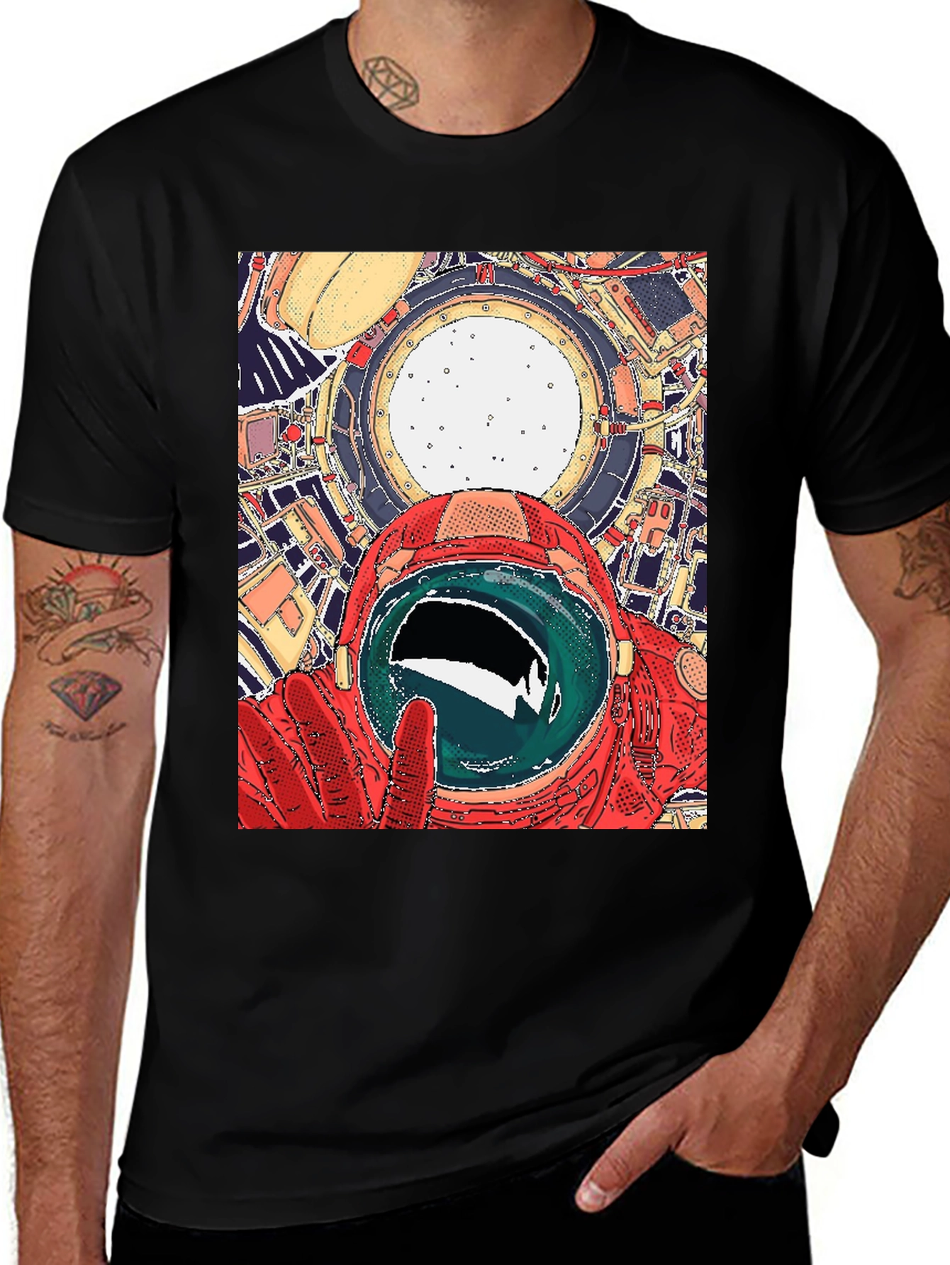 Astronaut Space Art Graphic T-Shirt