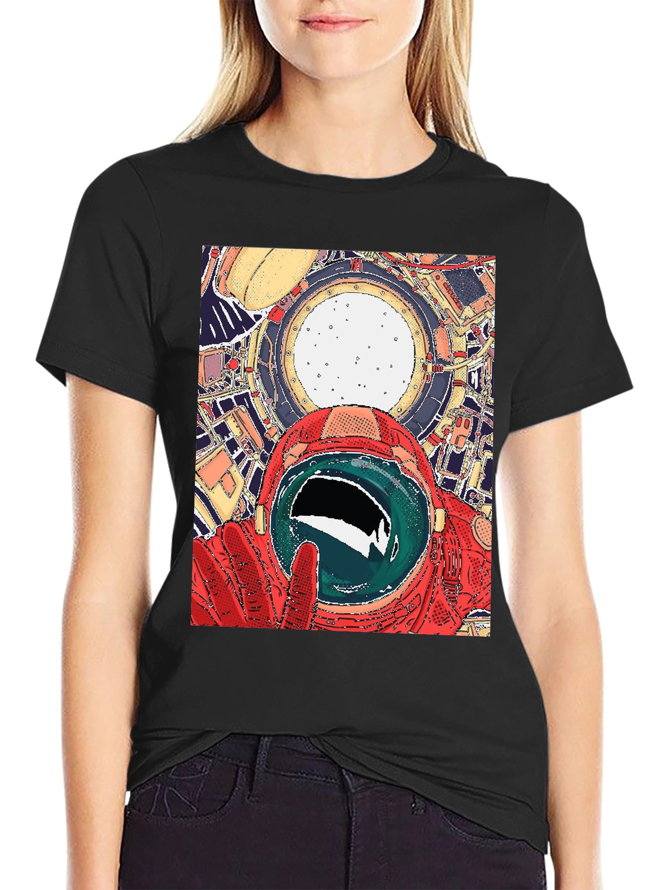 Astronaut Space Art Graphic T-Shirt