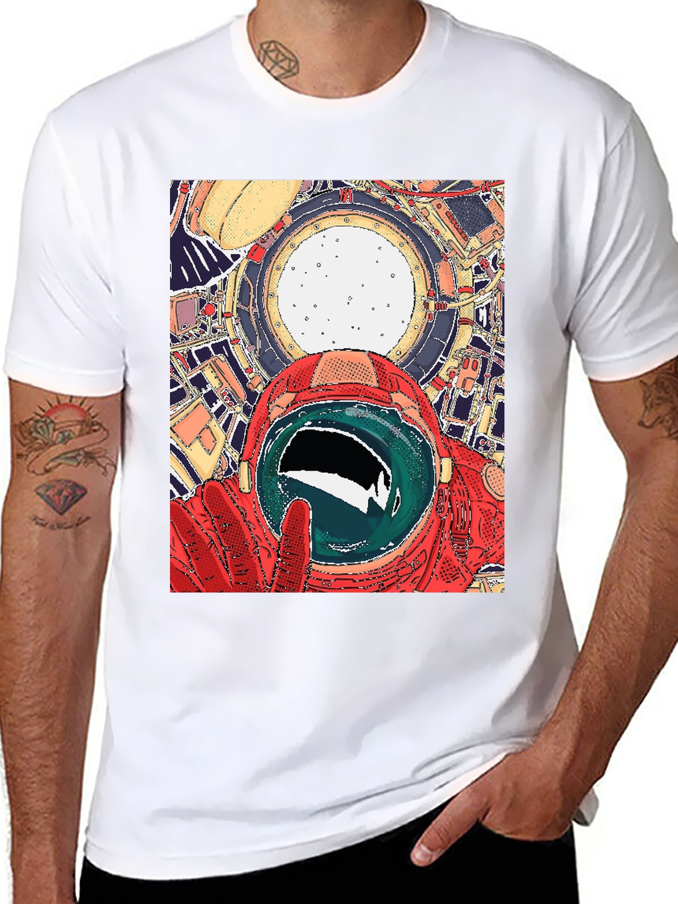 Astronaut Space Art Graphic T-Shirt