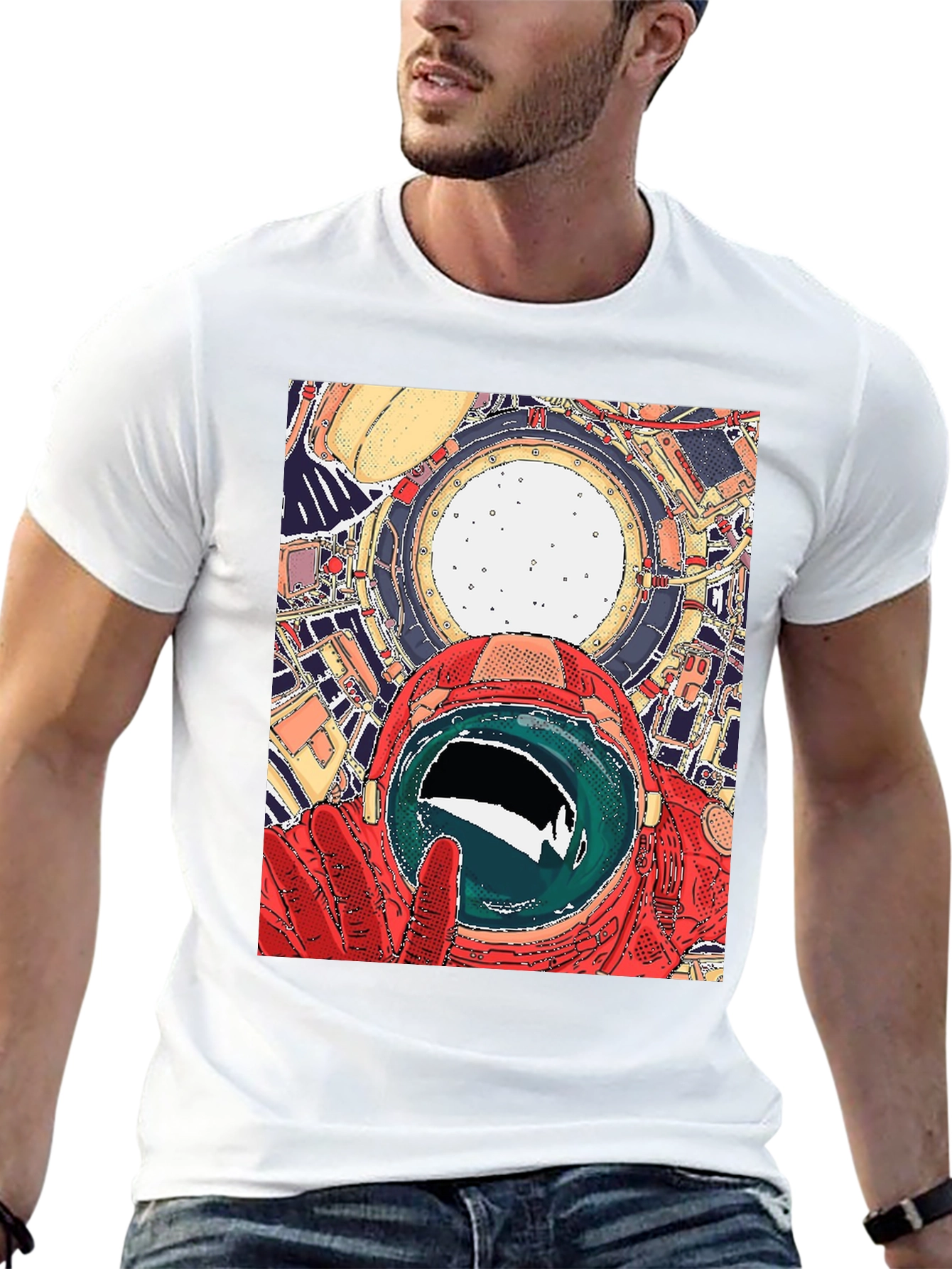 Astronaut Space Art Graphic T-Shirt
