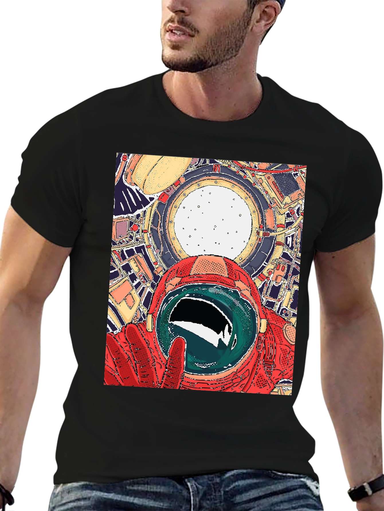 Astronaut Space Art Graphic T-Shirt