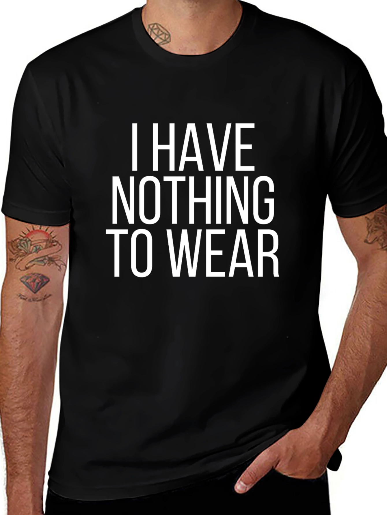 Funny I Have Nothing To Wear Black T-Shirt