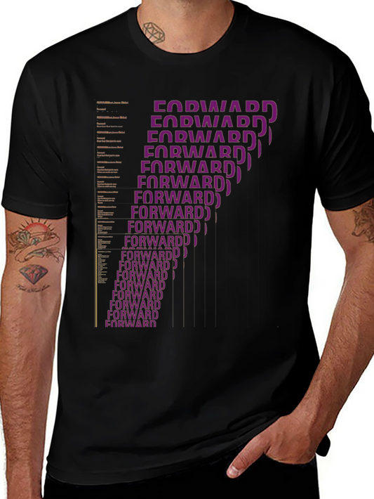 Forward Statement Graphic Tee - Stylish Black T-Shirt