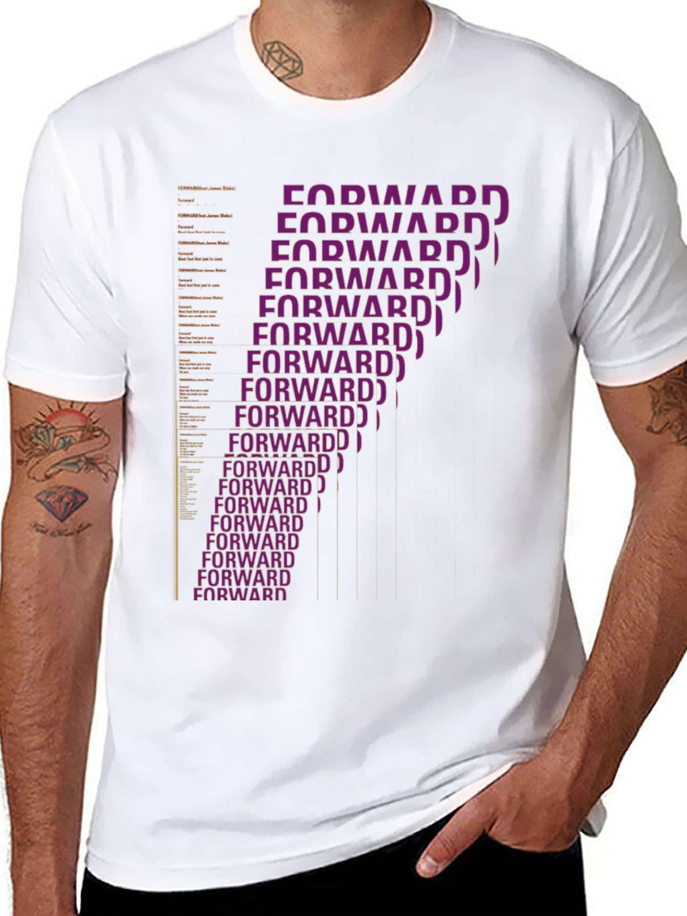 Forward Statement Graphic Tee - Stylish Black T-Shirt
