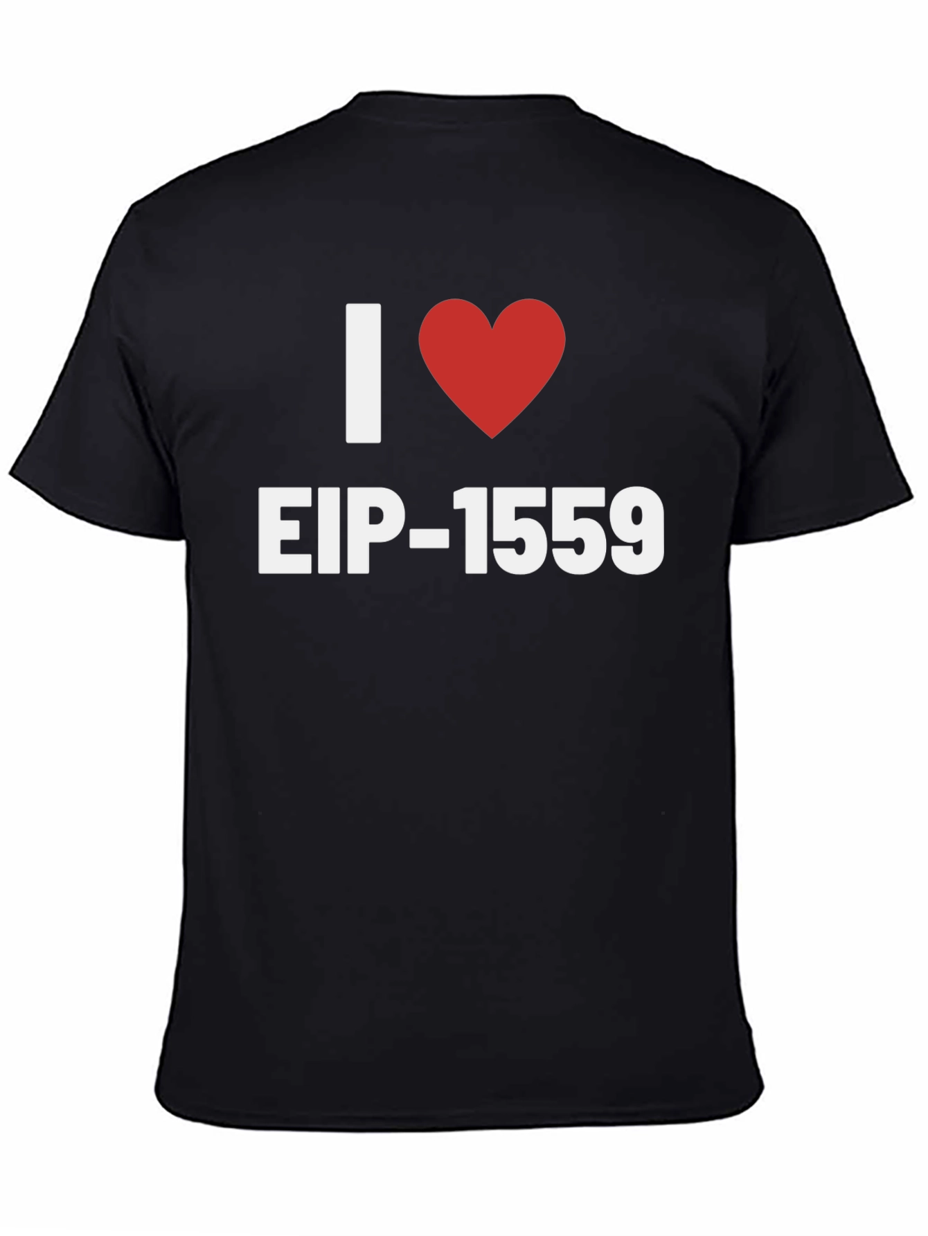 I Heart EIP-1559 Graphic Tee - Black Cotton T-Shirt