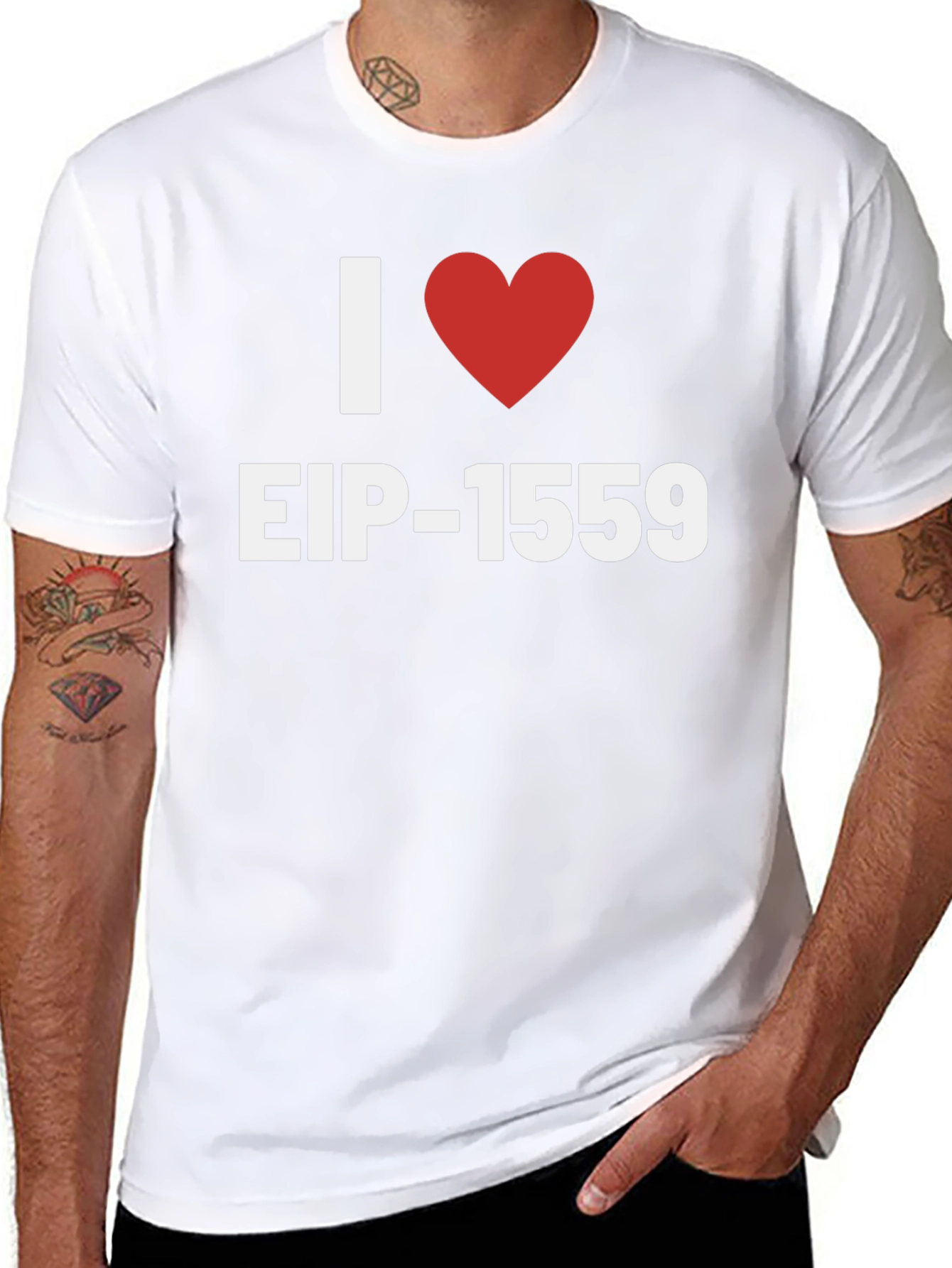 I Heart EIP-1559 Graphic Tee - Black Cotton T-Shirt