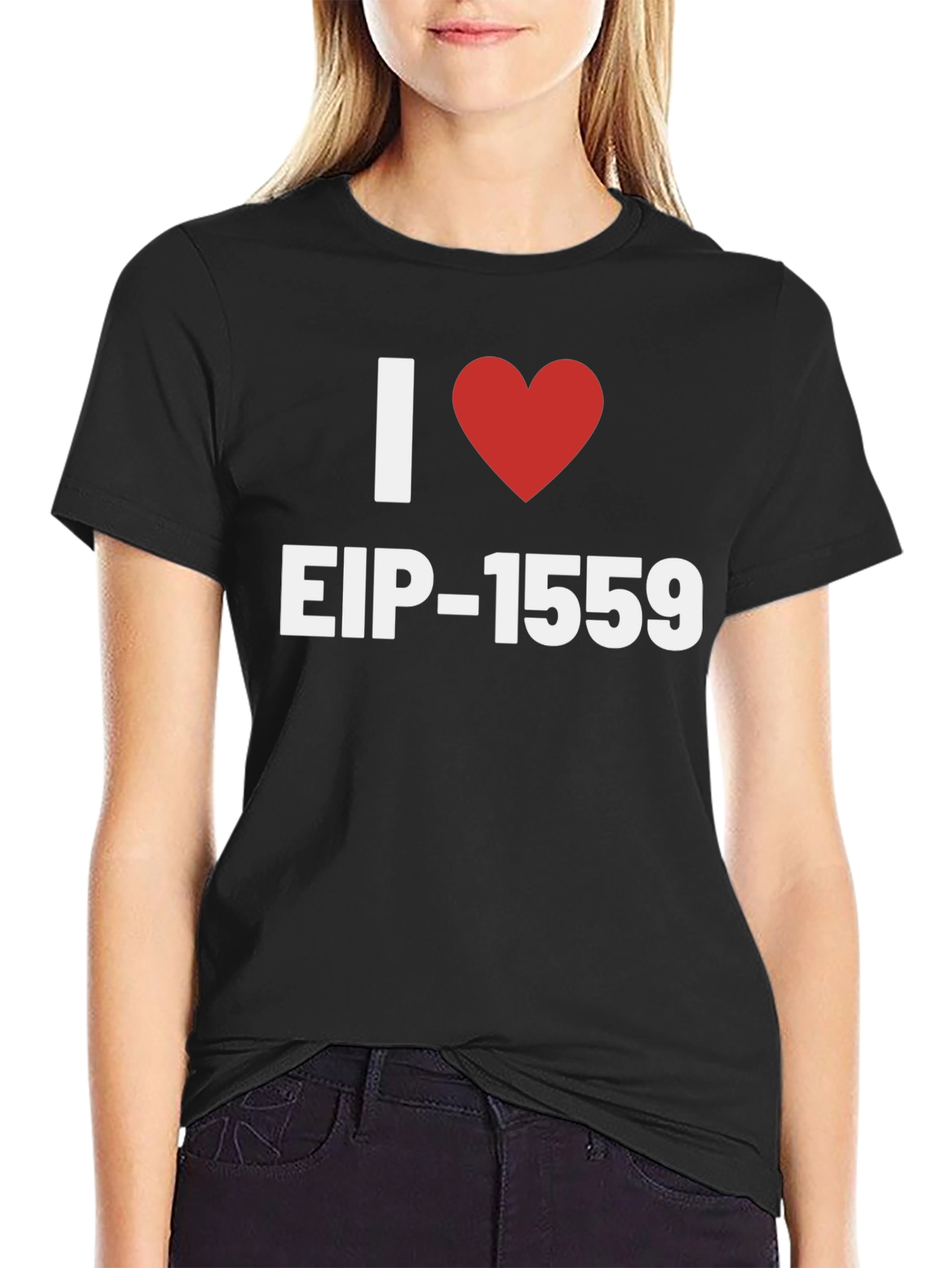 I Heart EIP-1559 Graphic Tee - Black Cotton T-Shirt
